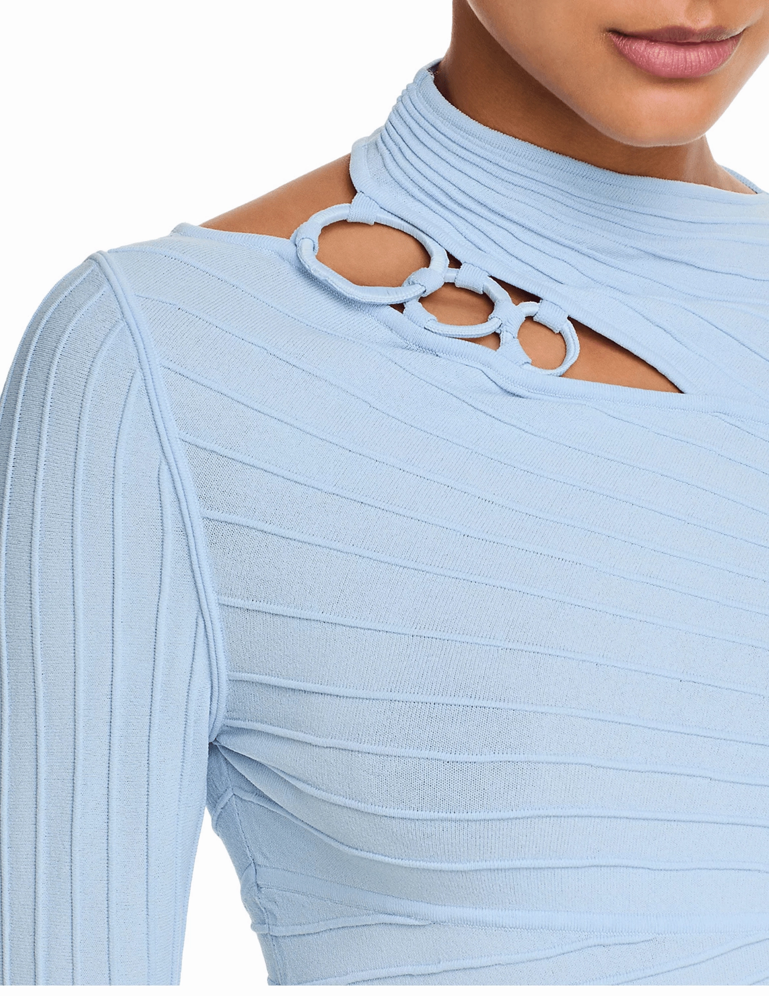 Cult Gaia Tayla Knit Long Sleeve Top SALE casual top CrossGrain Fabric