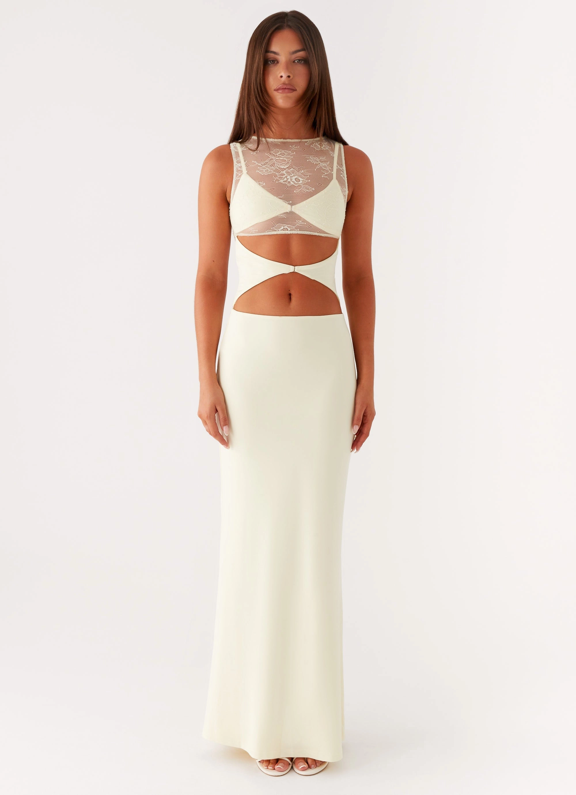 London Cool Functional Layer Imperial Maxi Dress - Yellow