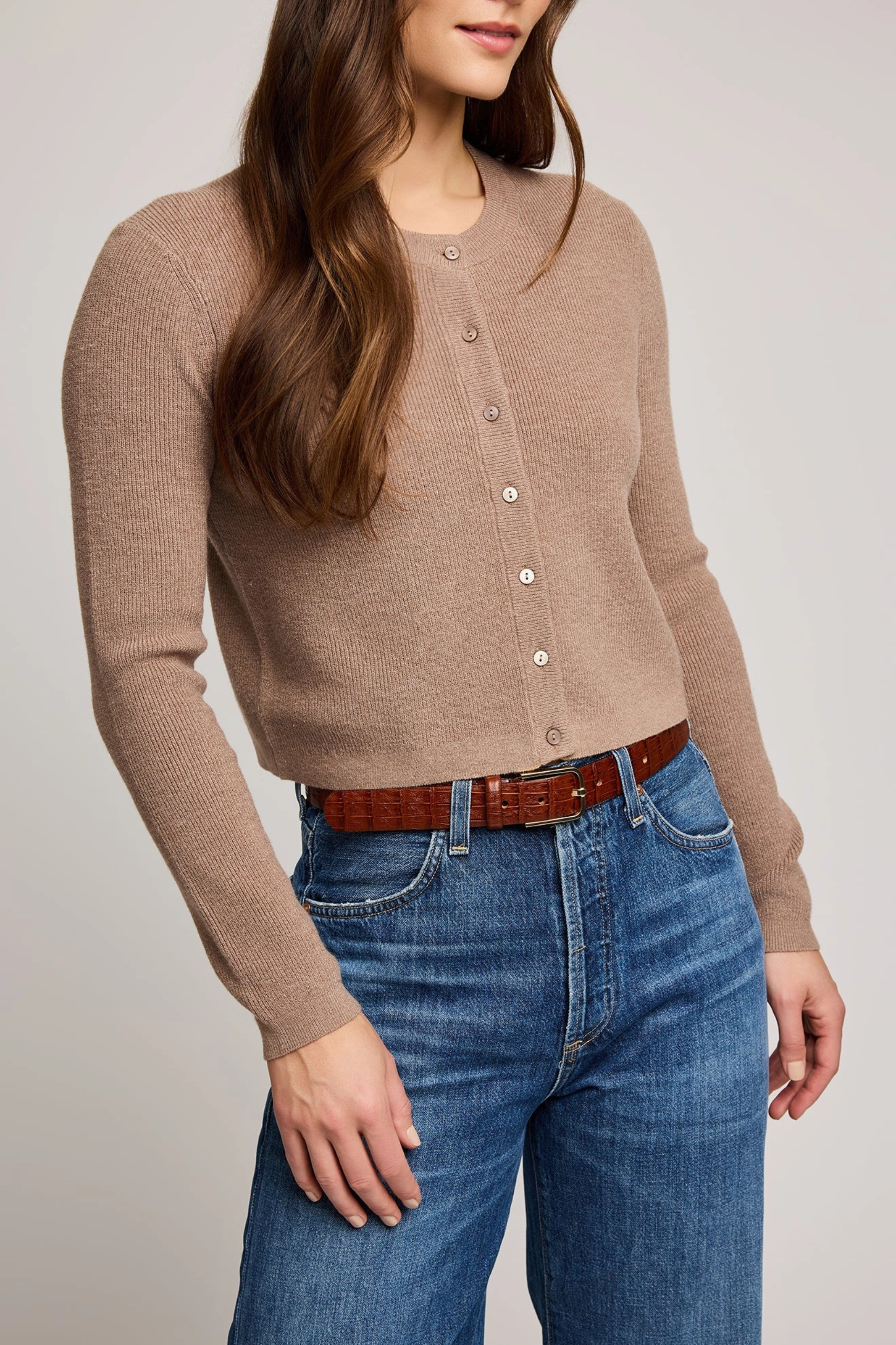Durable Stitching Recycled Polyester Material Mirabelle Cardigan - Hazelwood