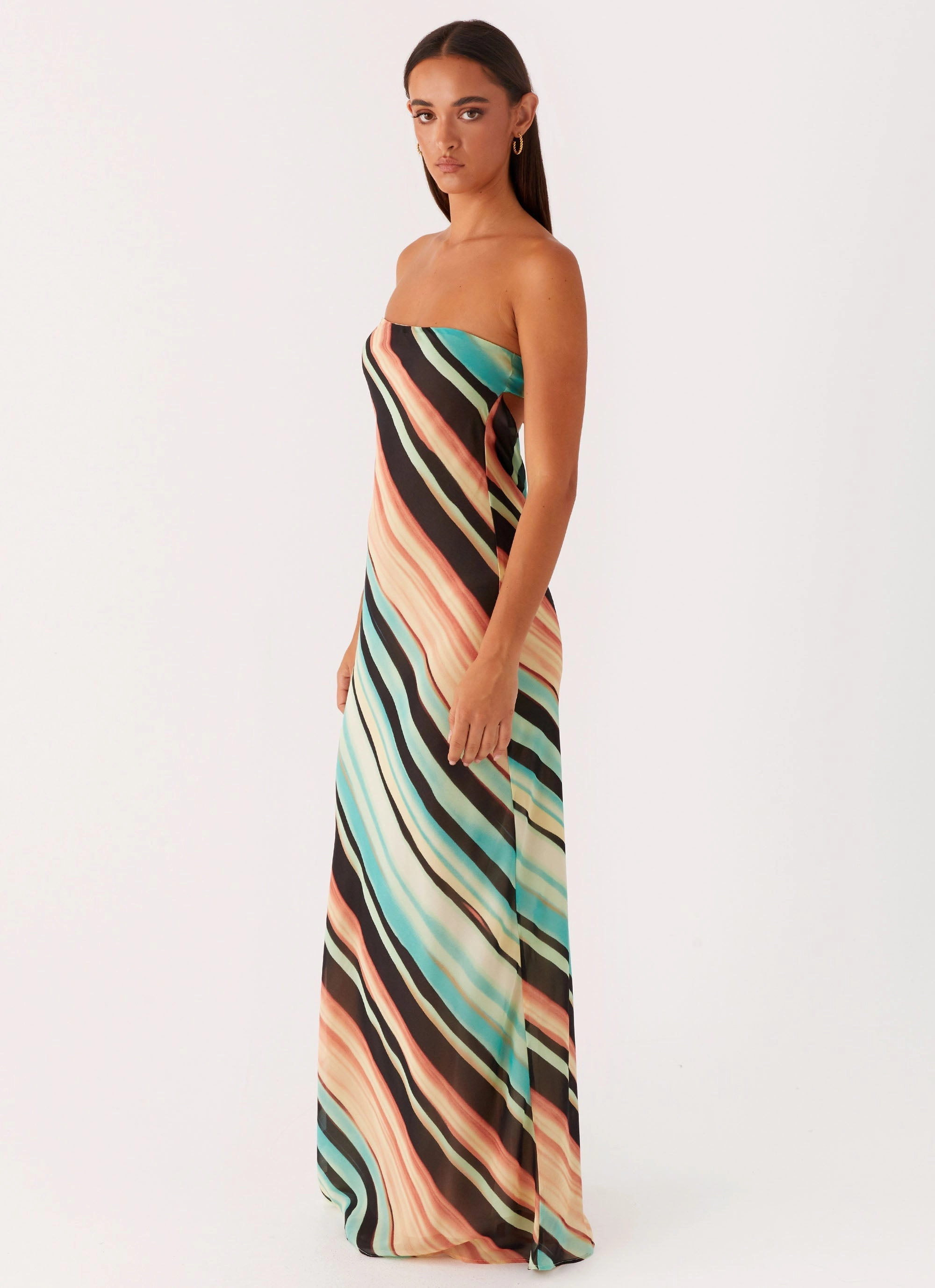 Como Maxi Dress - Stripe Photo Light French Vibe