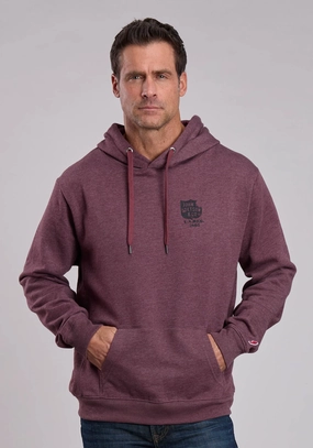 Stetson Mens Tri-Blend Shield Maroon Cotton Blend Hoodie Smart Weather Style Odor Control Fibers
