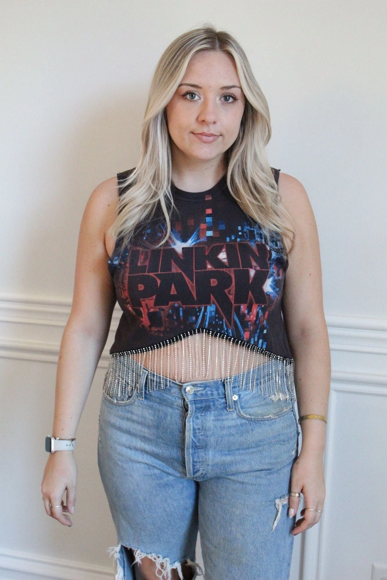 Linkin Park Rhinestone Fringe Tank ComfortStretch