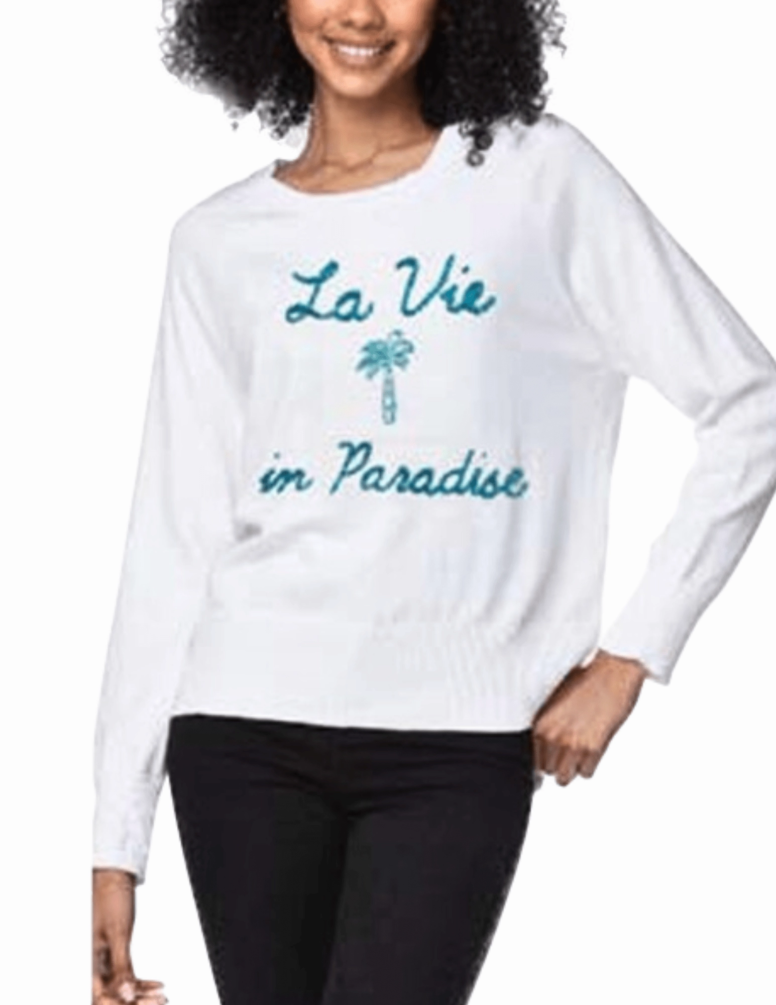 NonRestrictiveFit Golden Sun Cotton Blend Crew Neck Sweater