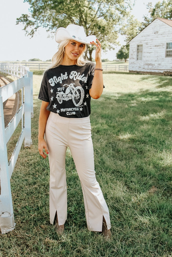 Flatlock Seams Night Rider Relaxed Tee
