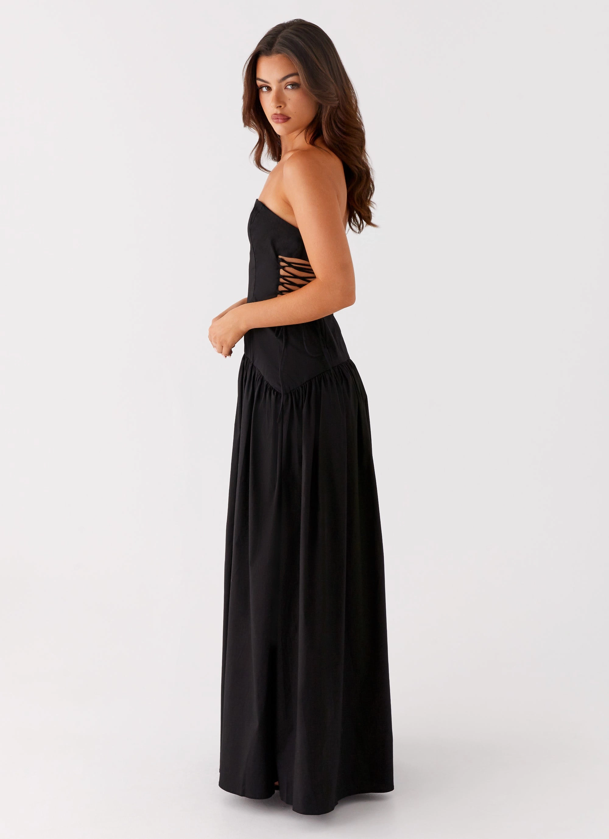Conagh Maxi Dress - Black Breathable Material