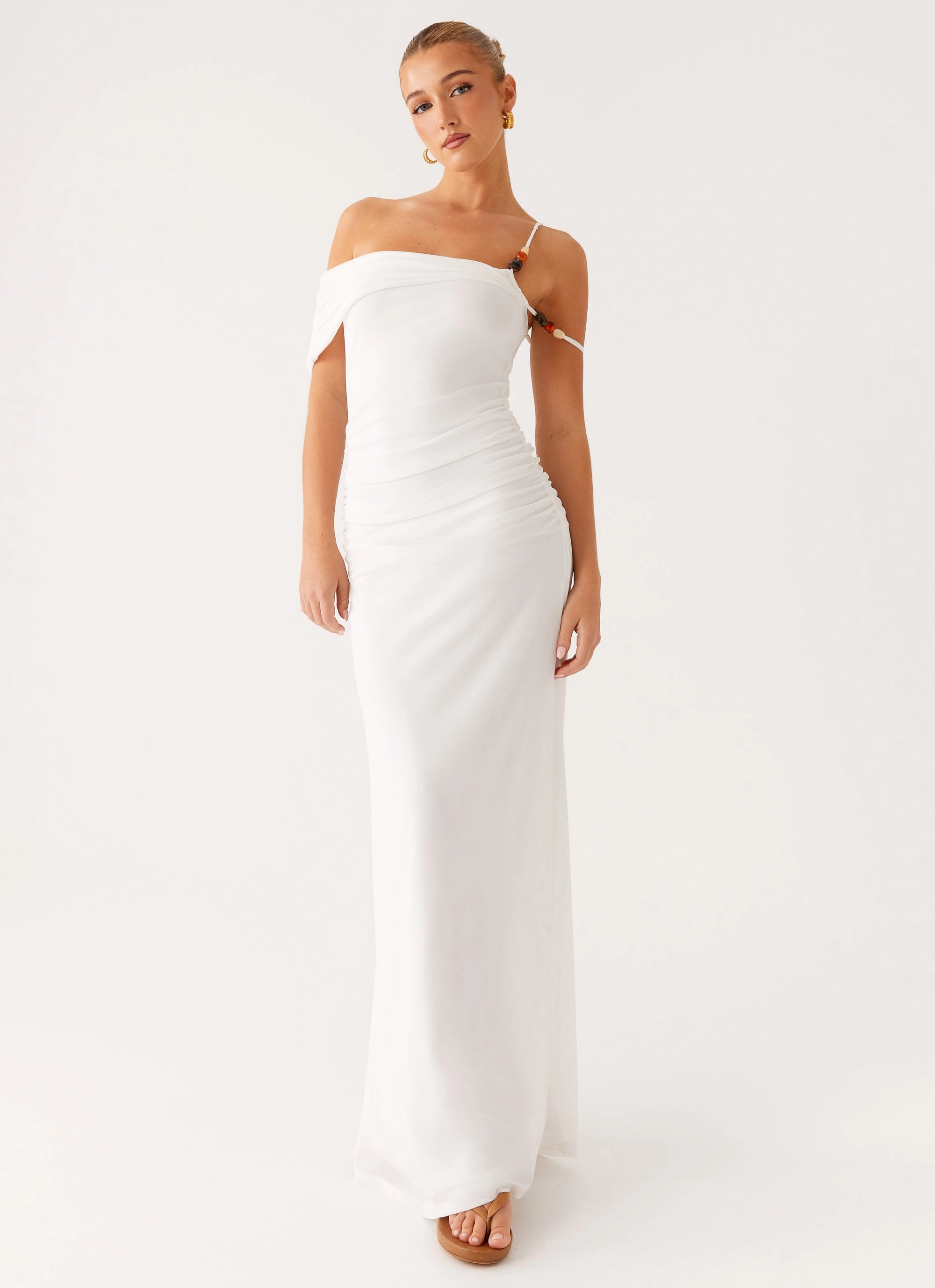 Fall Flow Spring Ready Conquer Maxi Dress - Off White