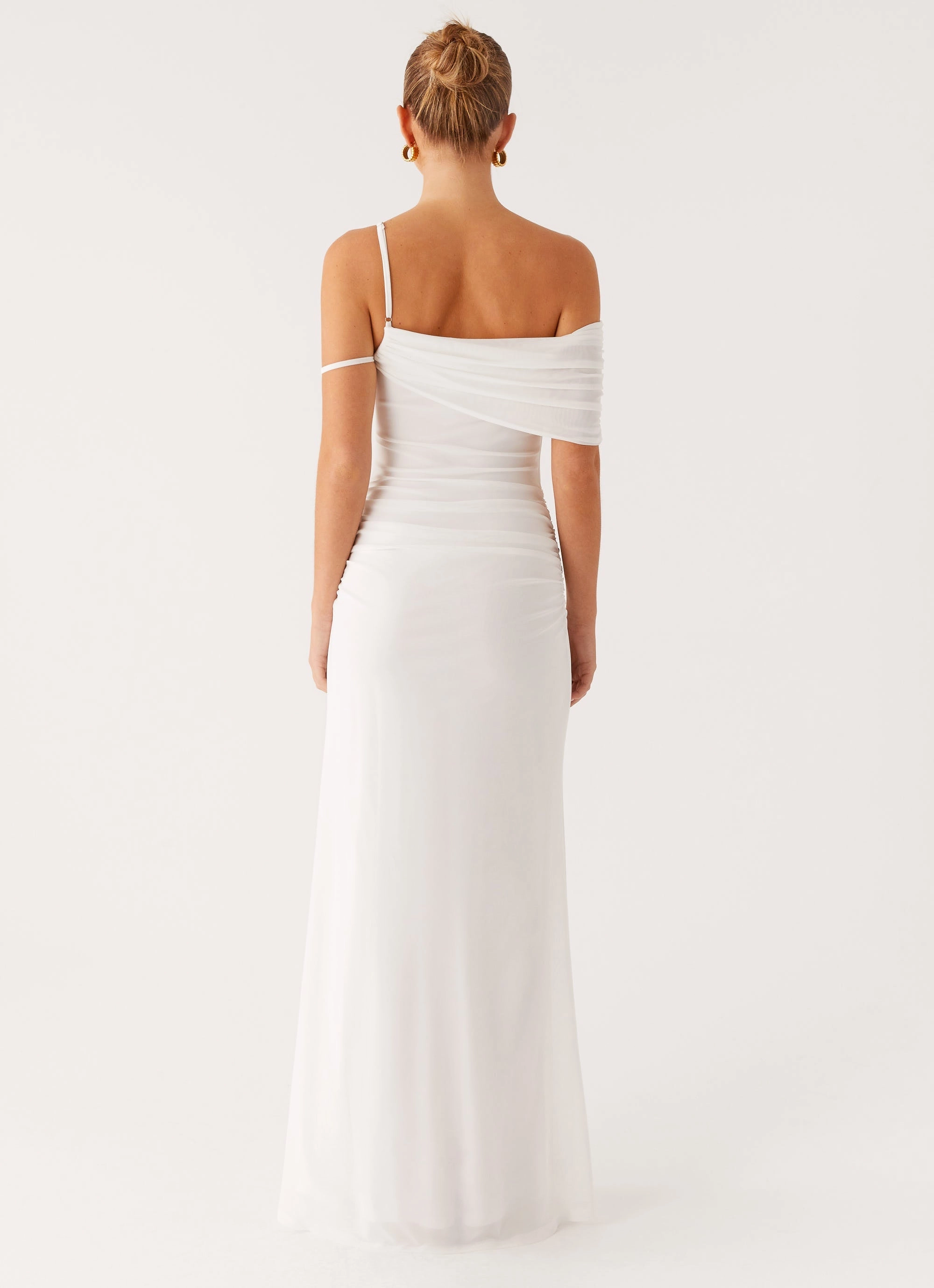 Conquer Maxi Dress - Off White Movement Feel Drape Wave