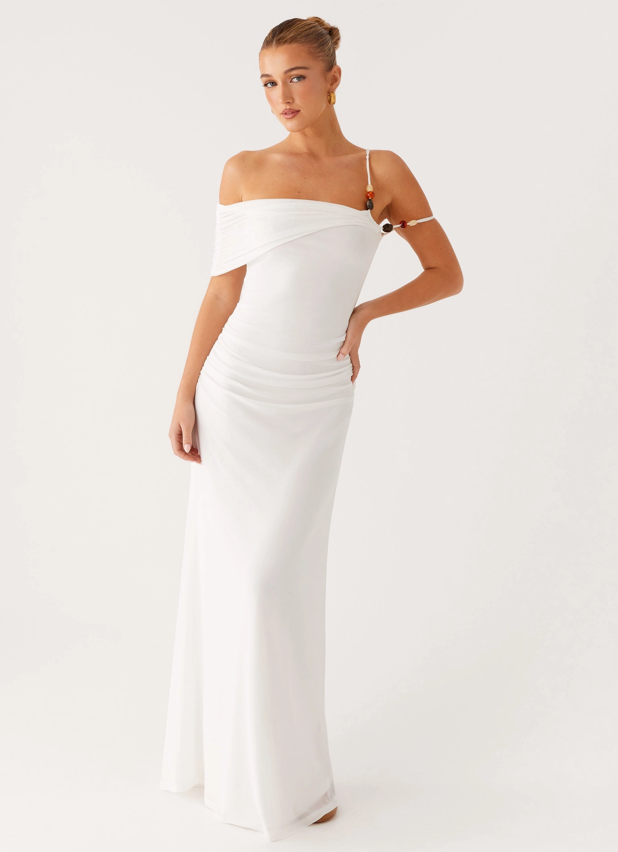 Mid layer Conquer Maxi Dress - Off White