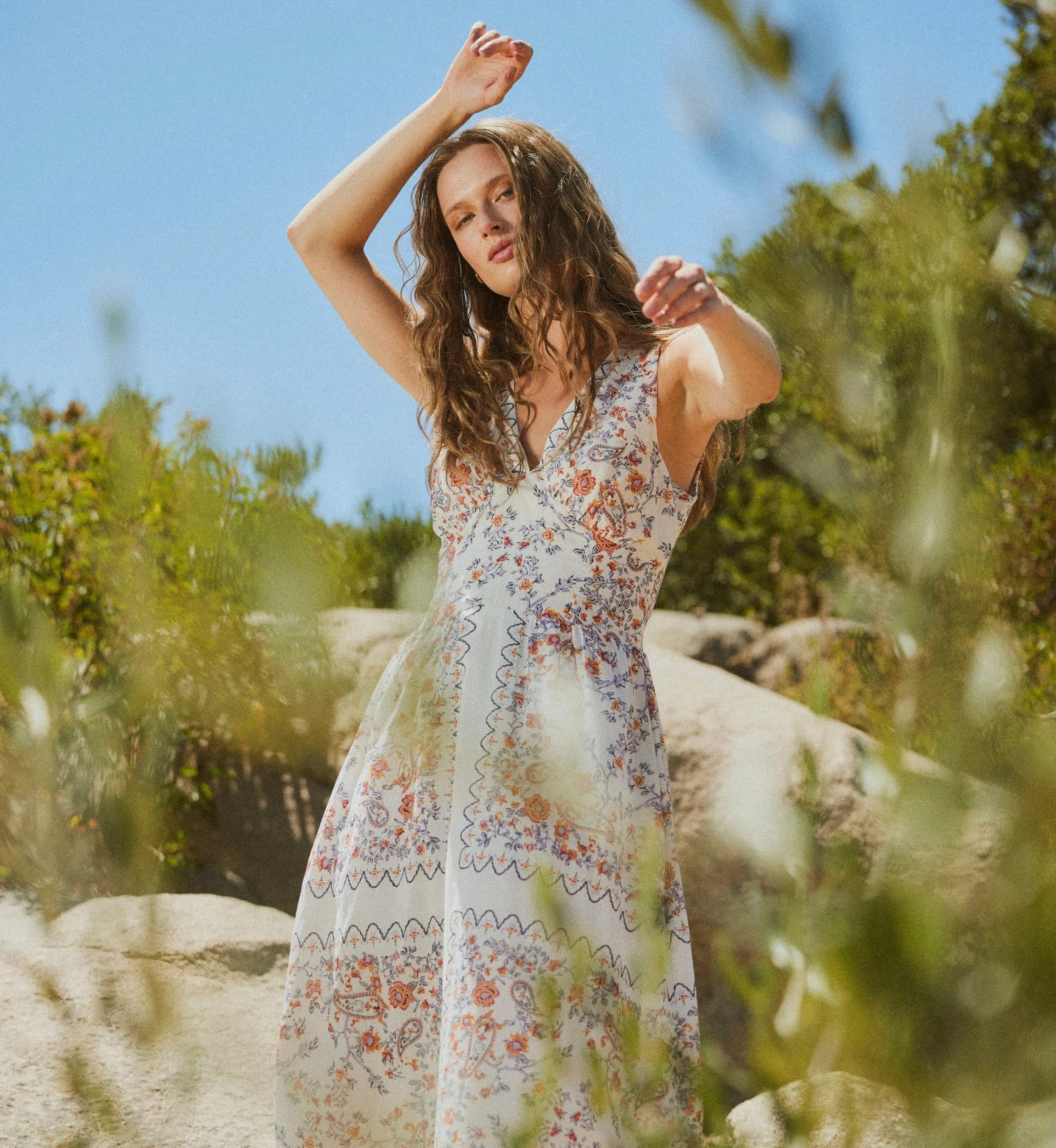 Constance Ankle Dress | La Ramos Self Fabric Tie