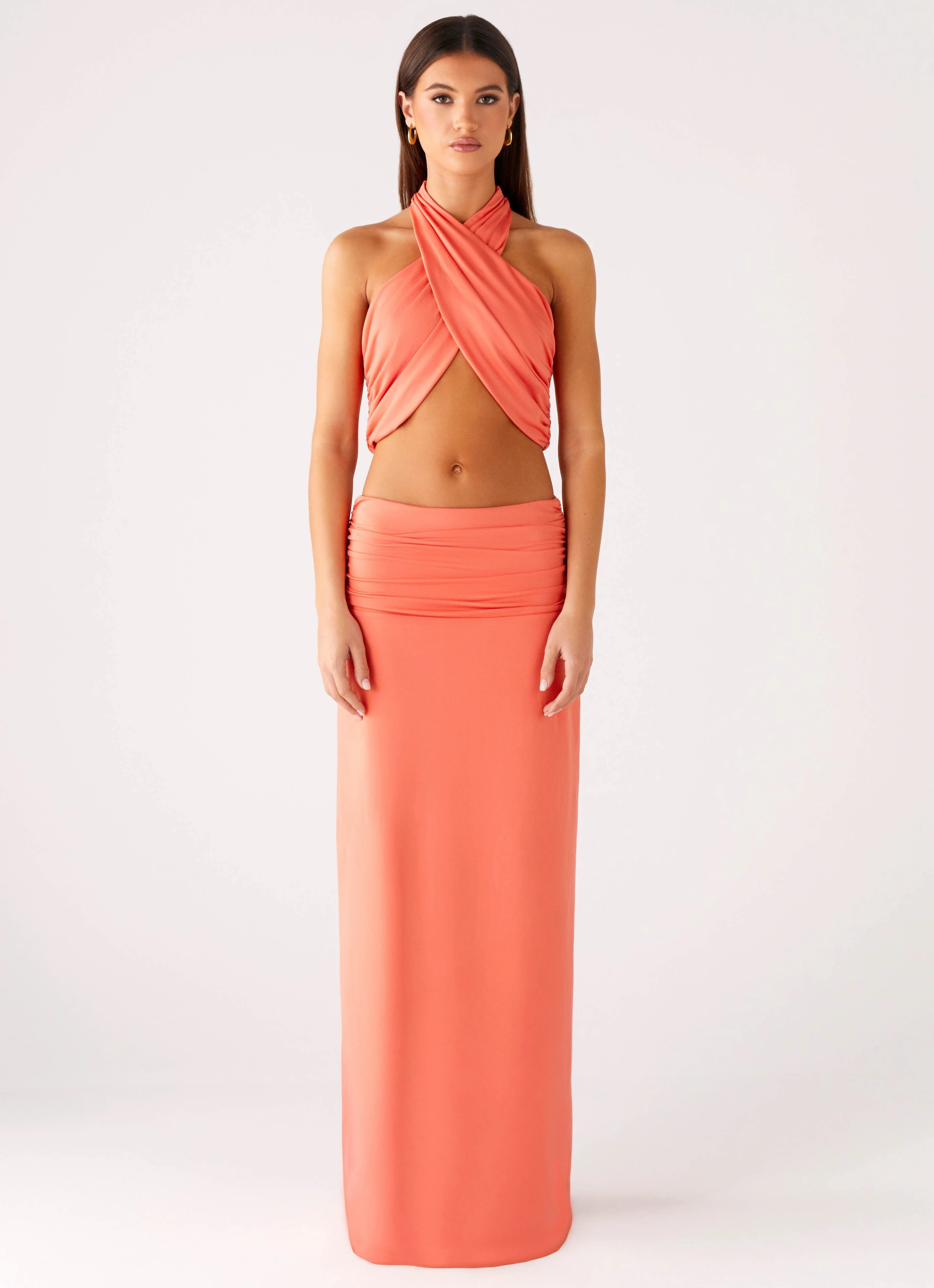 Sustainable Production Certified Coletta Wrap Top - Coral