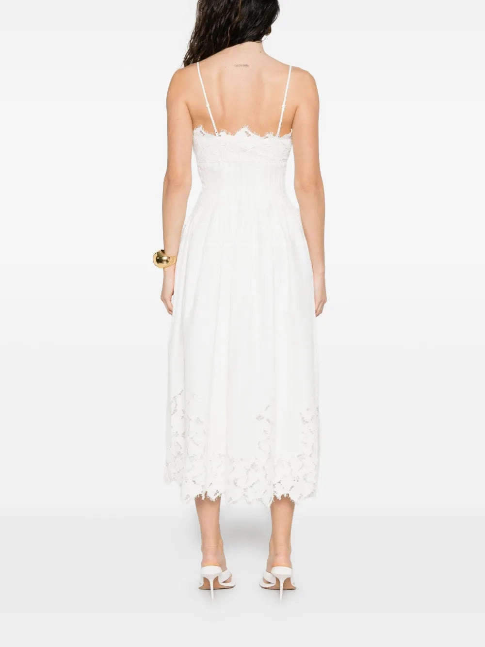 Soft Profile Tailored Mood Lilianna Cotton Lace Midi Dress in White