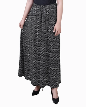 Petite Maxi Length Skirt Visual Outfit Clean Cut