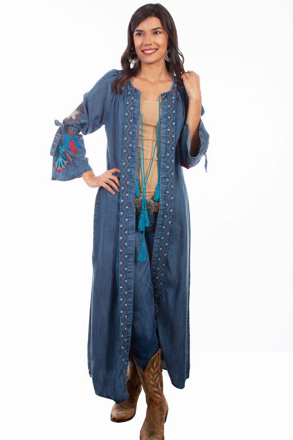Spring Layer Scully Womens Denim 100% Cotton Dream Catcher Duster
