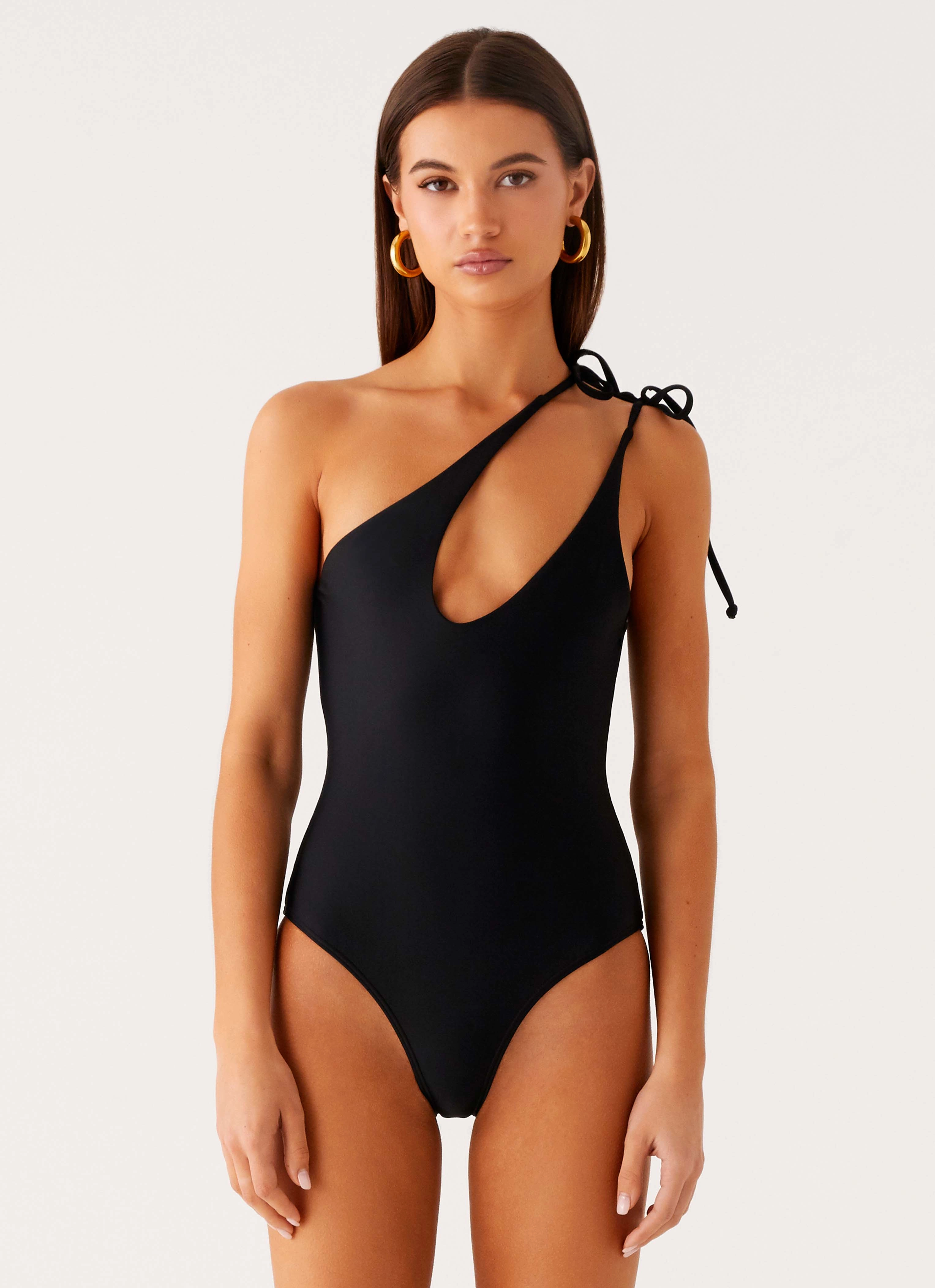 Drifted One Piece Swimsuit - Black Water Lover All-Weather