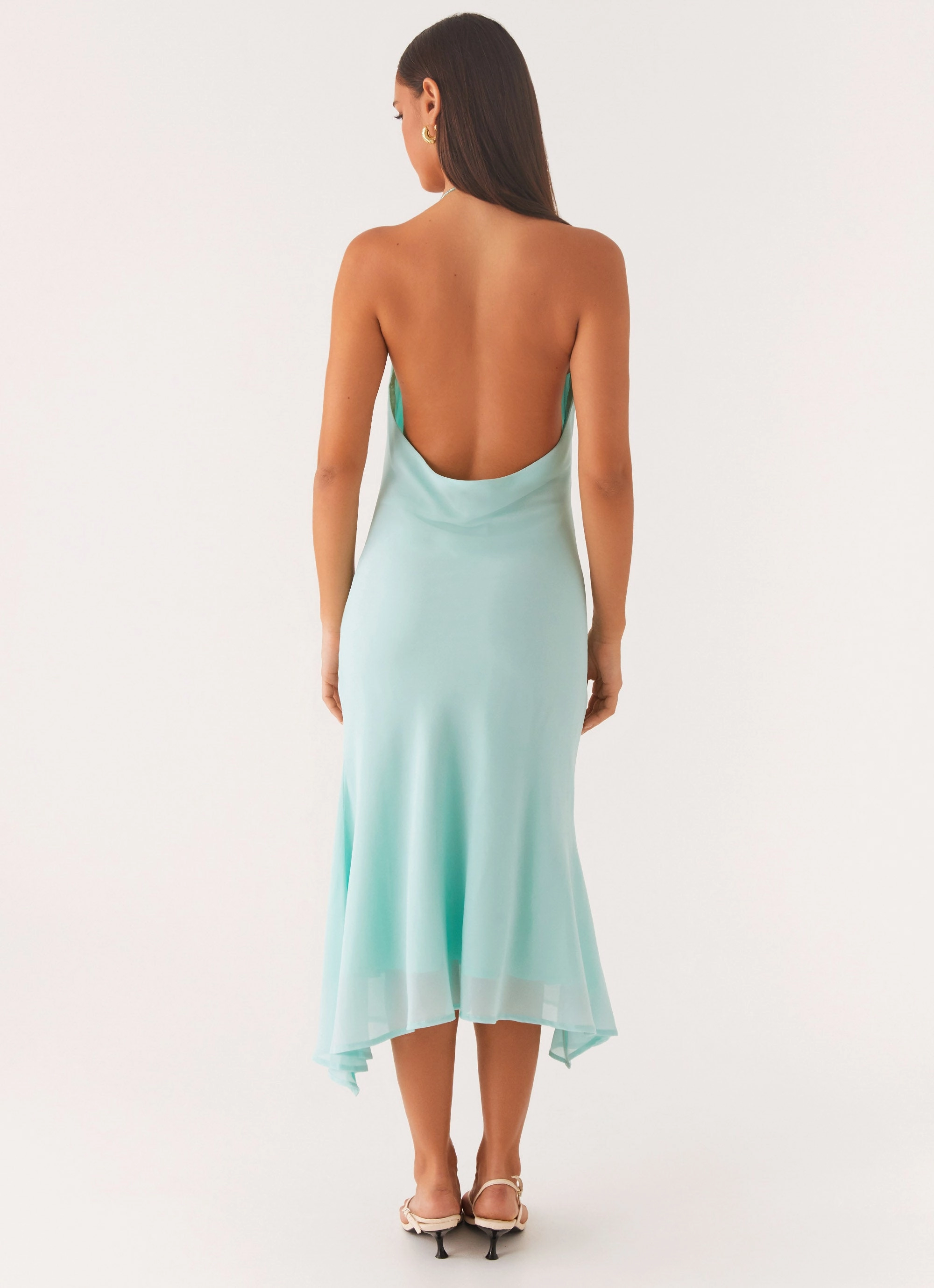 Stain-Guard-Finish Deep Dive Midi Dress - Pale Blue