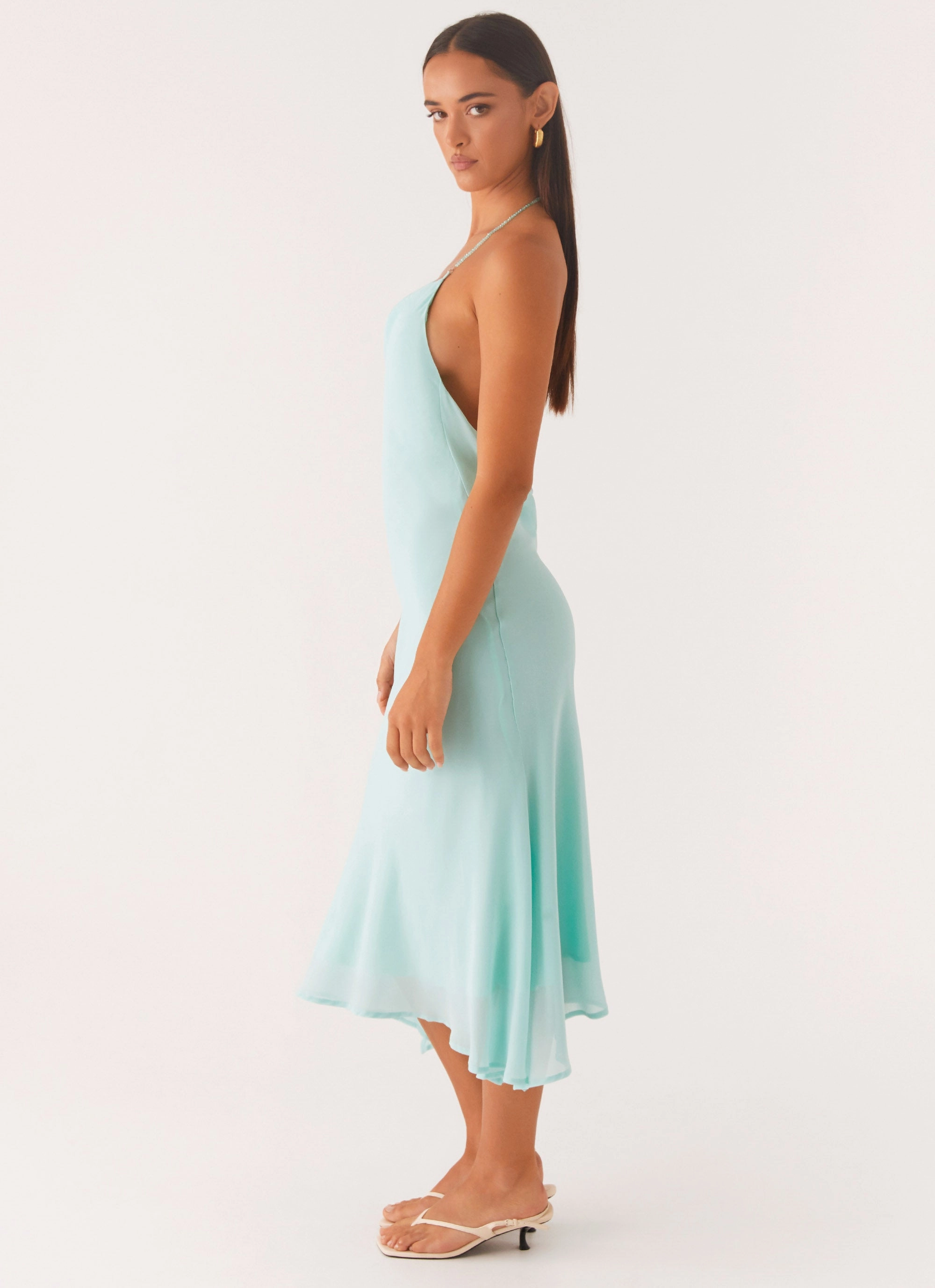 Deep Dive Midi Dress - Pale Blue Urban Energy Chic Tone