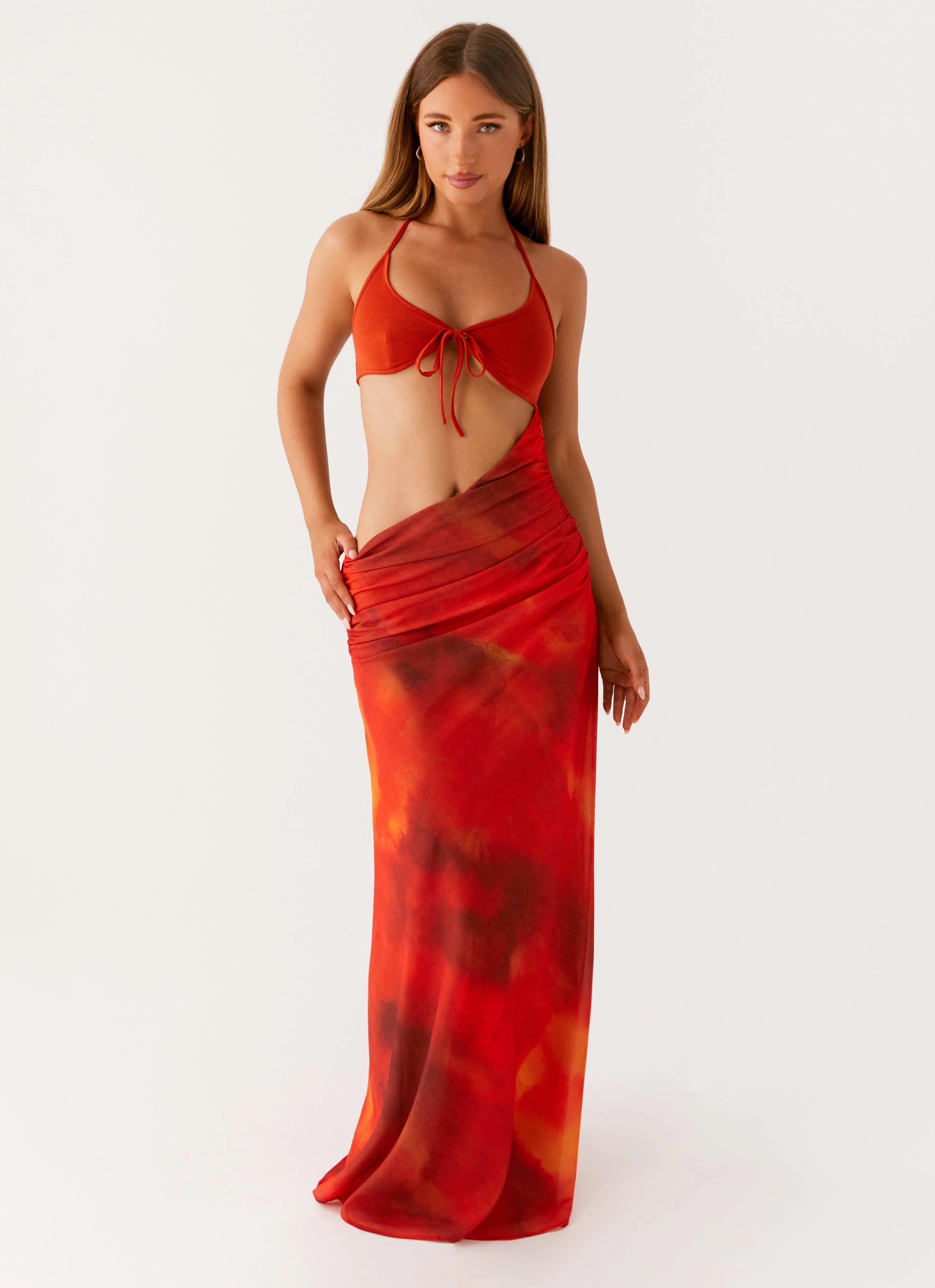 Elixis Maxi Dress - Scarlet Blur Everyday Layers