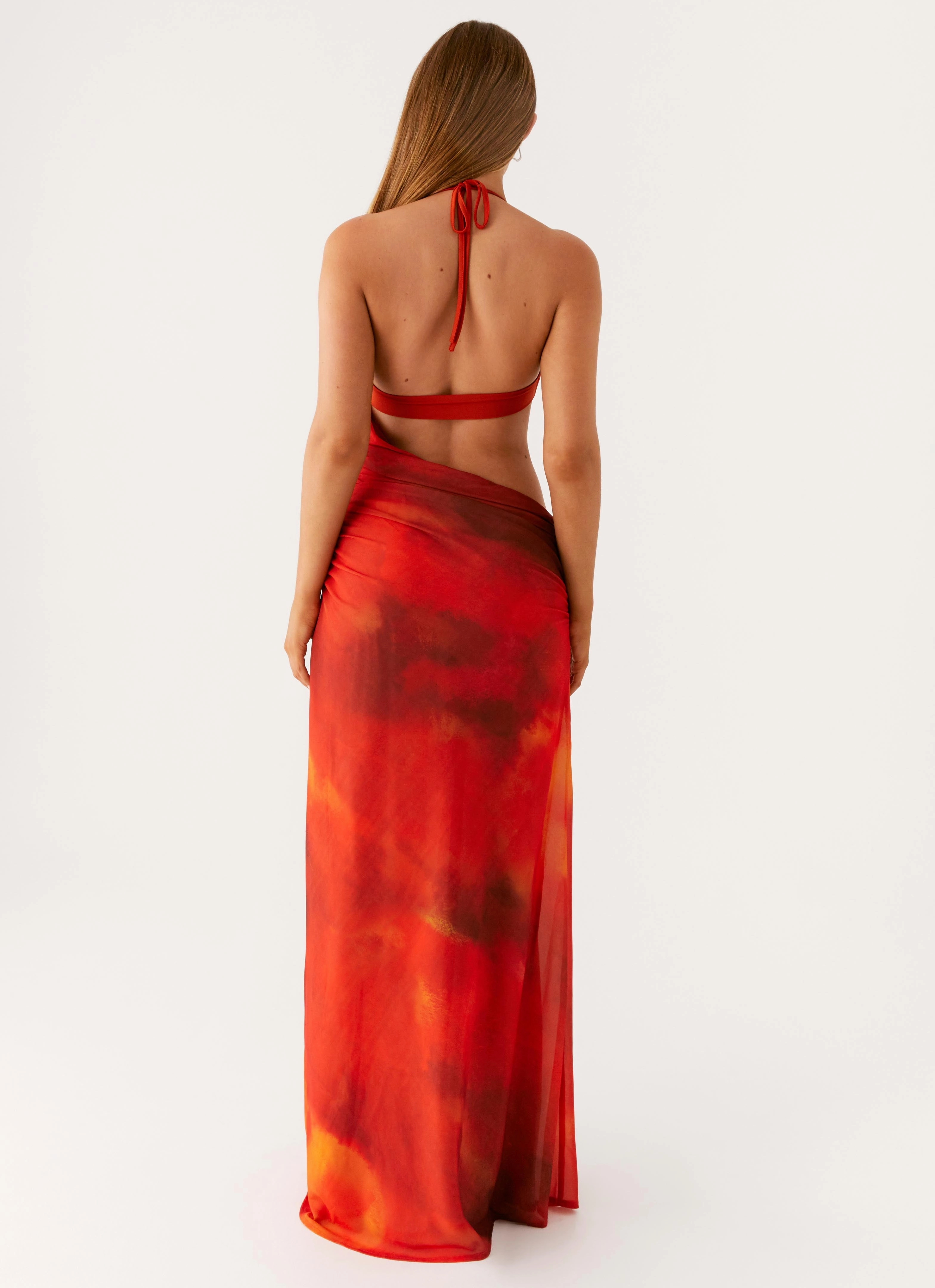 Elixis Maxi Dress - Scarlet Blur Classic Grace Chic beachwear dress