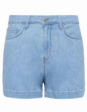 Adjustable Drawcord L'AGENCE Gina High Rise Denim Shorts in Dakota