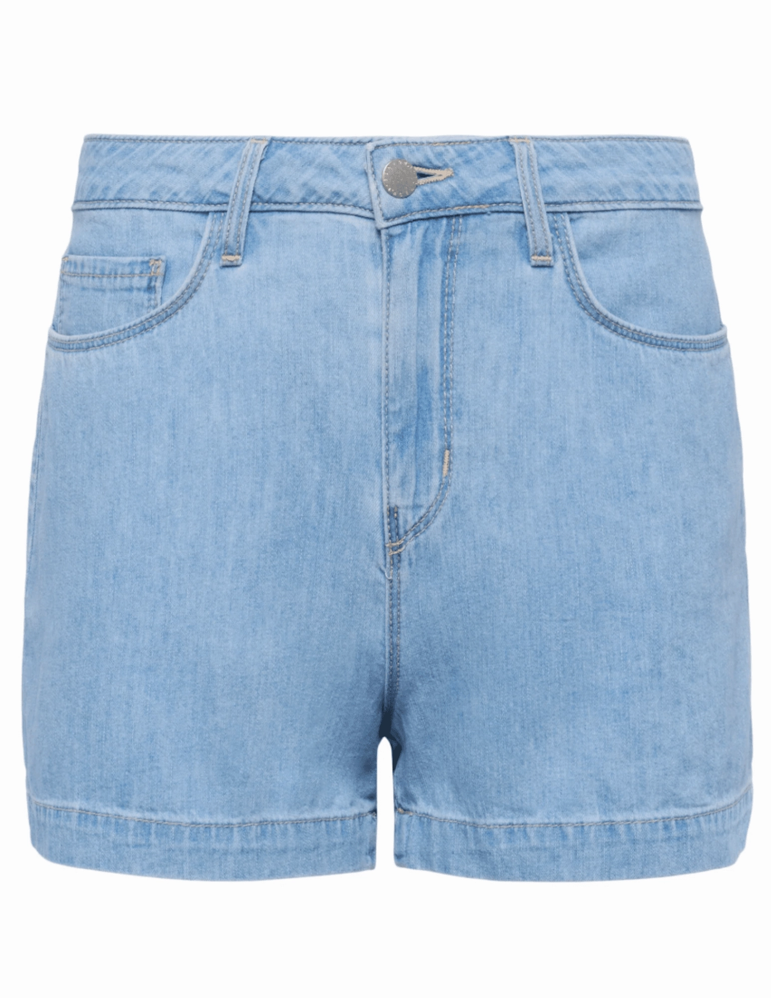 L'AGENCE Gina High Rise Denim Shorts in Dakota Sporty Cut Breathable wear