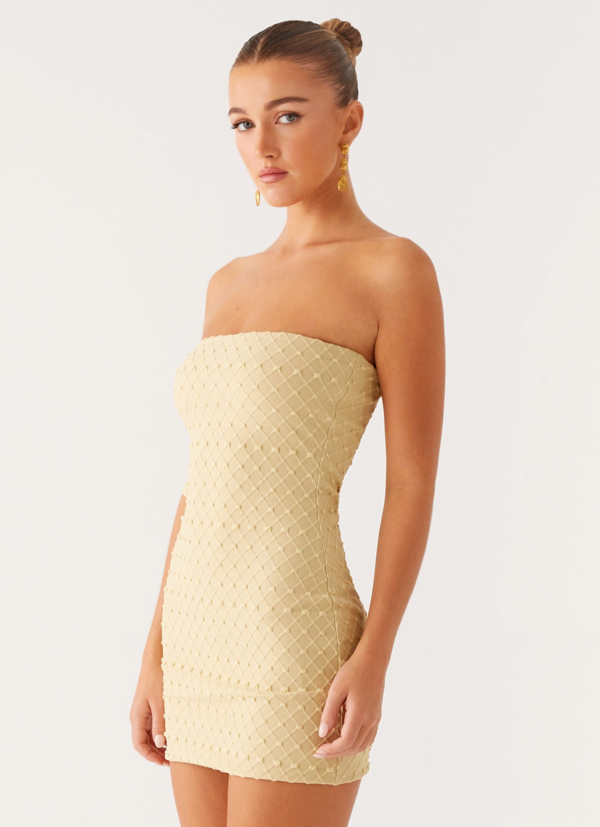 Kamari Mini Dress - Sage Color Glow Empire Waist