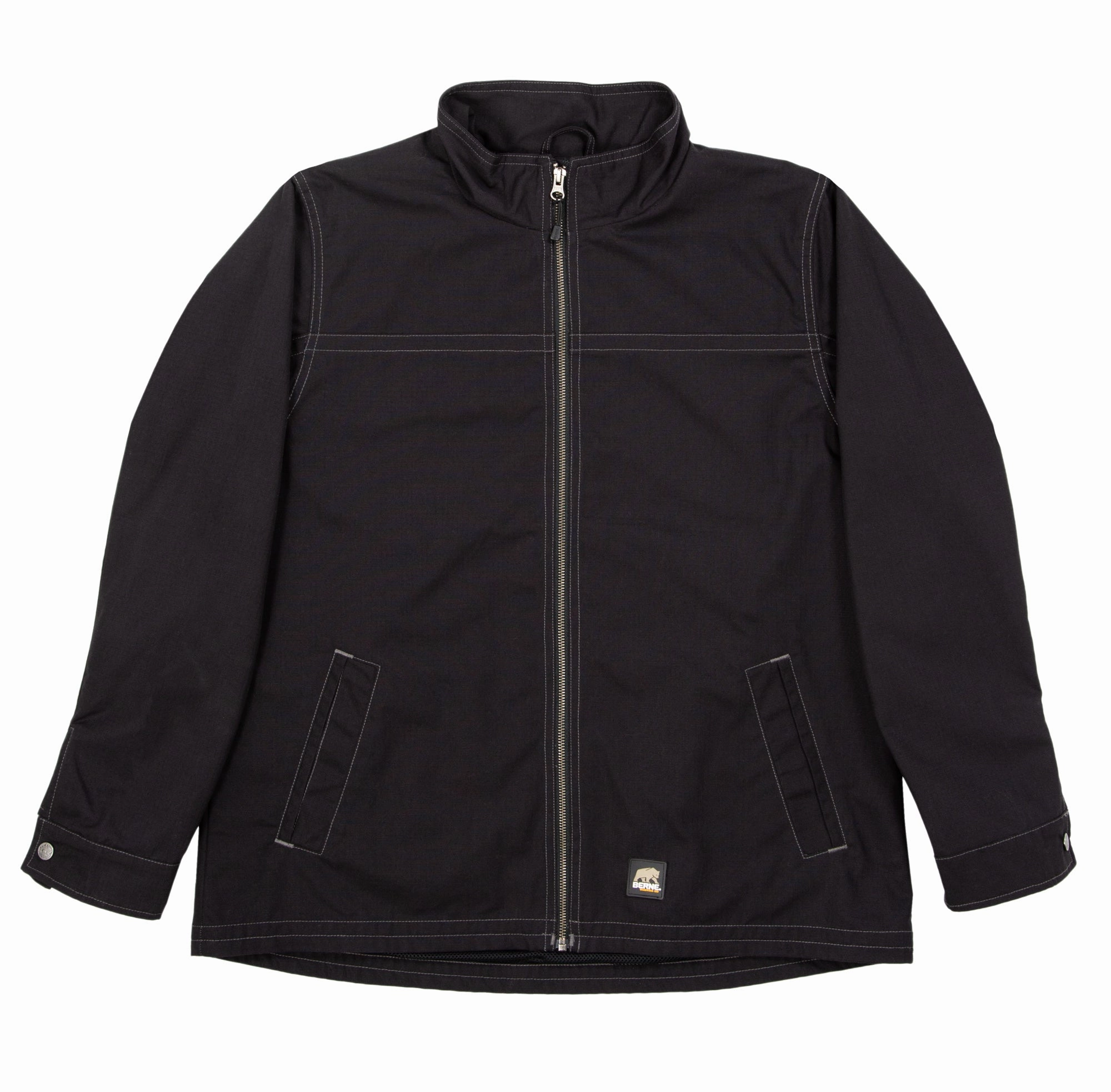 Odor Control Treatment Berne Ladies Black 100% Cotton Ladies Ripstop Jacket