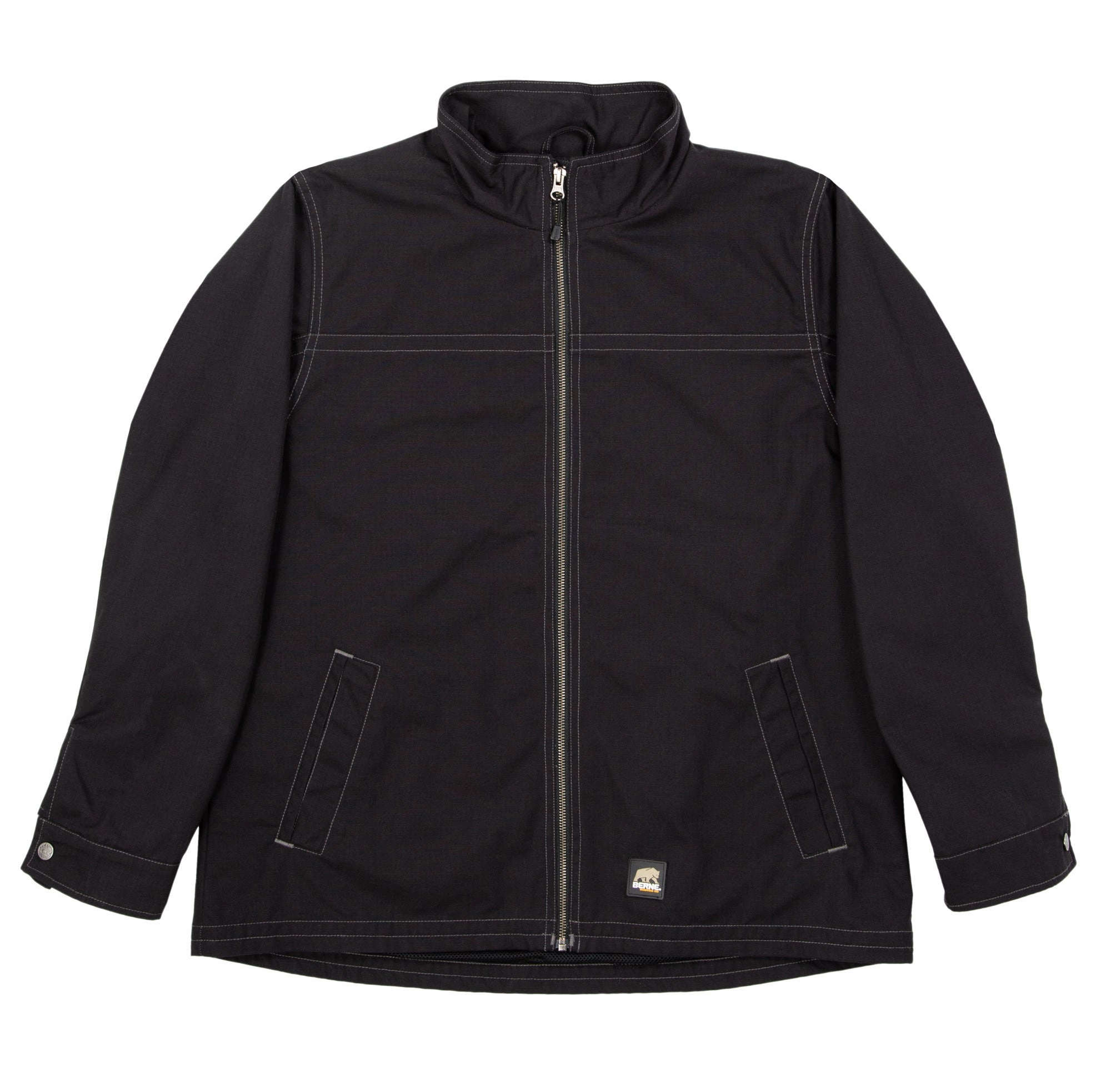 Berne Ladies Black 100% Cotton Ladies Ripstop Jacket Detachable Hood