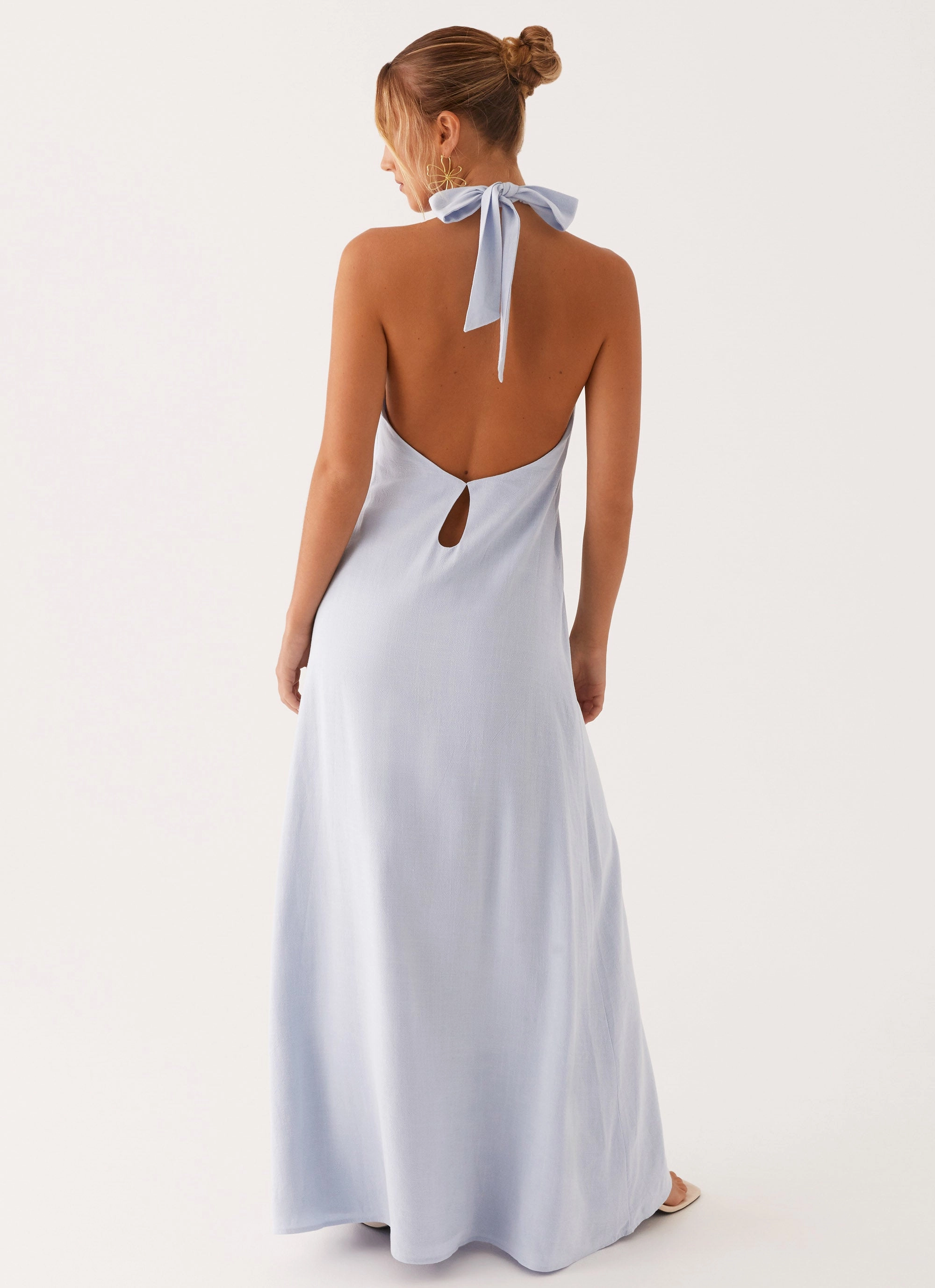 Golden Child Linen Maxi Dress - Blue Timeless Fit