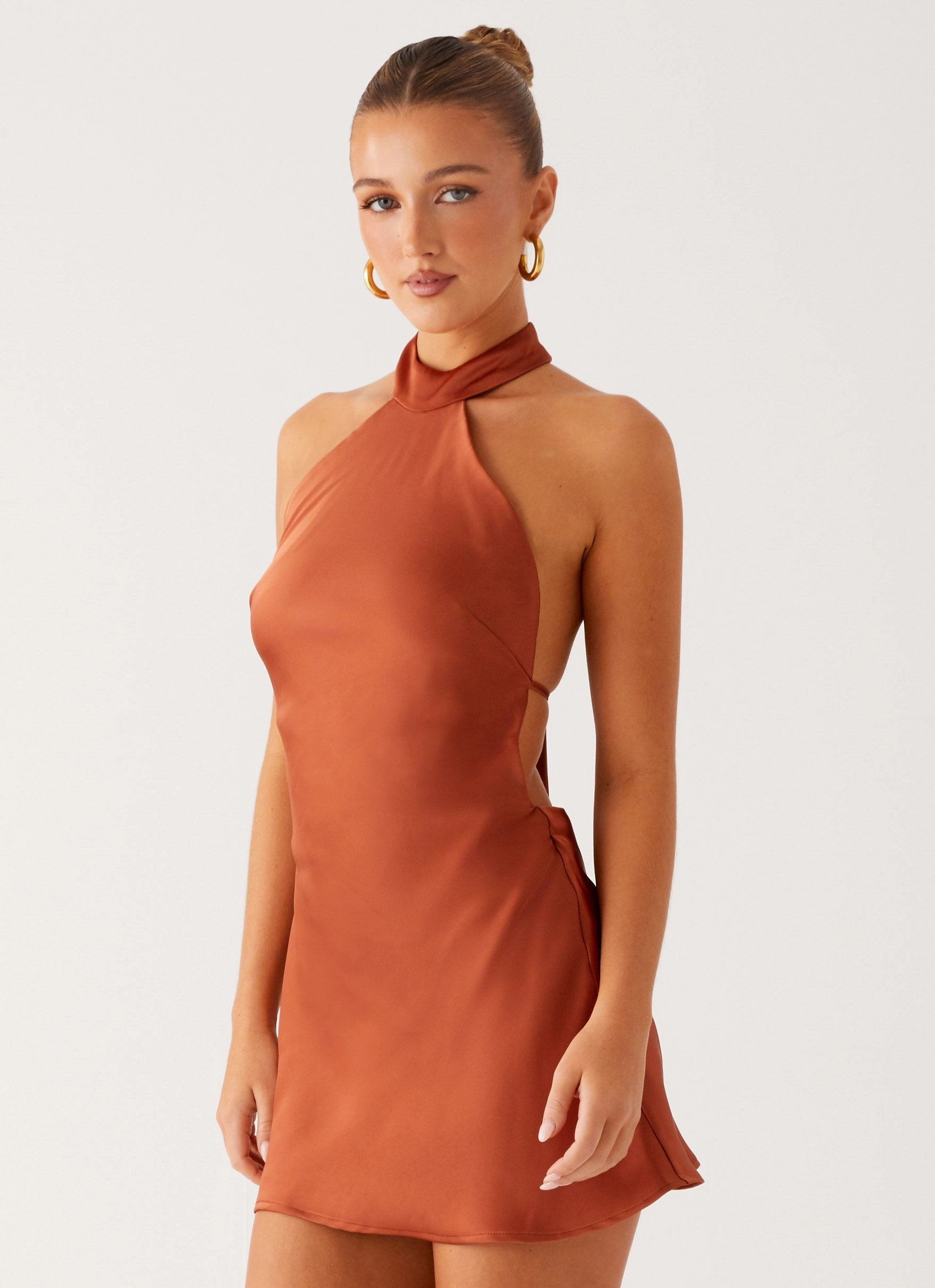 Golden Dunes Mini Dress - Rust Clean Base