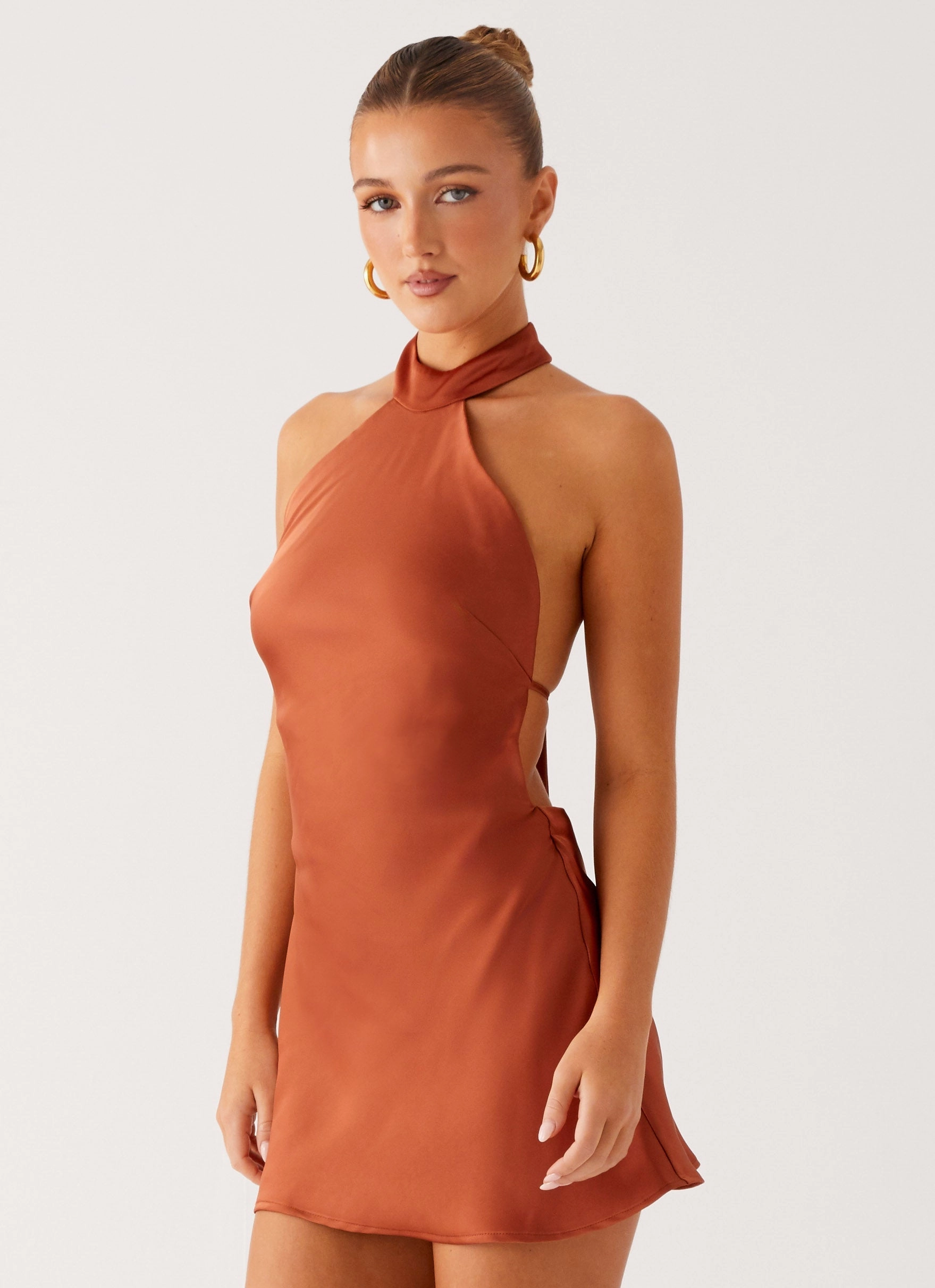 Casual Motion Daily Option Golden Dunes Mini Dress - Rust