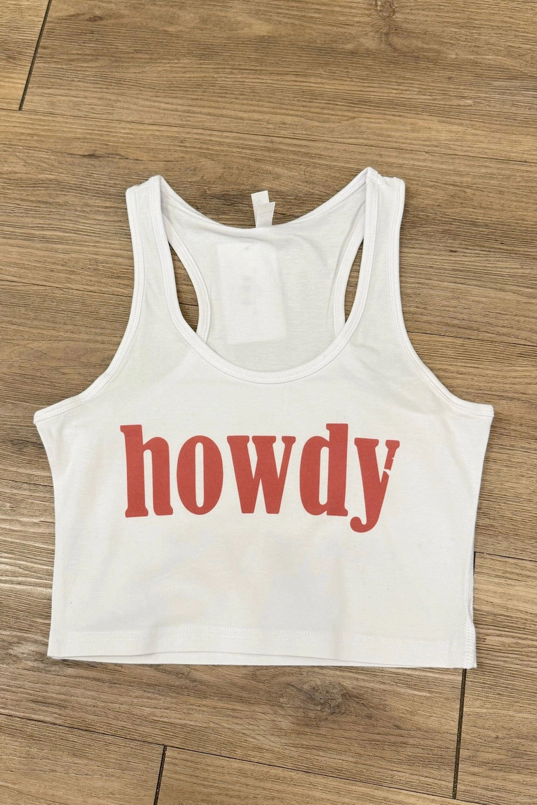 Howdy Racerback Tank - White VentilatedArmholes