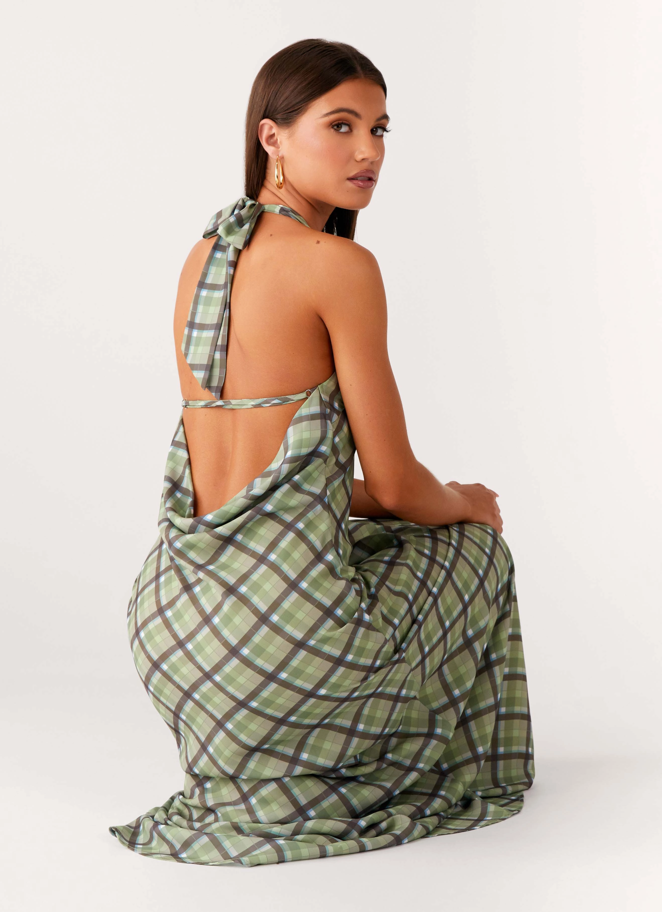 spring fresh Fall Fashion Coralie Maxi Dress - Cedar Check