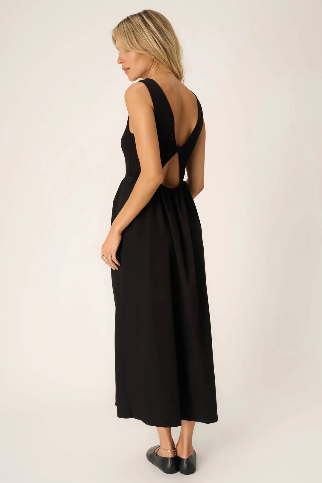 Soft Motion Corinne Mixed Fabric Tank Dress