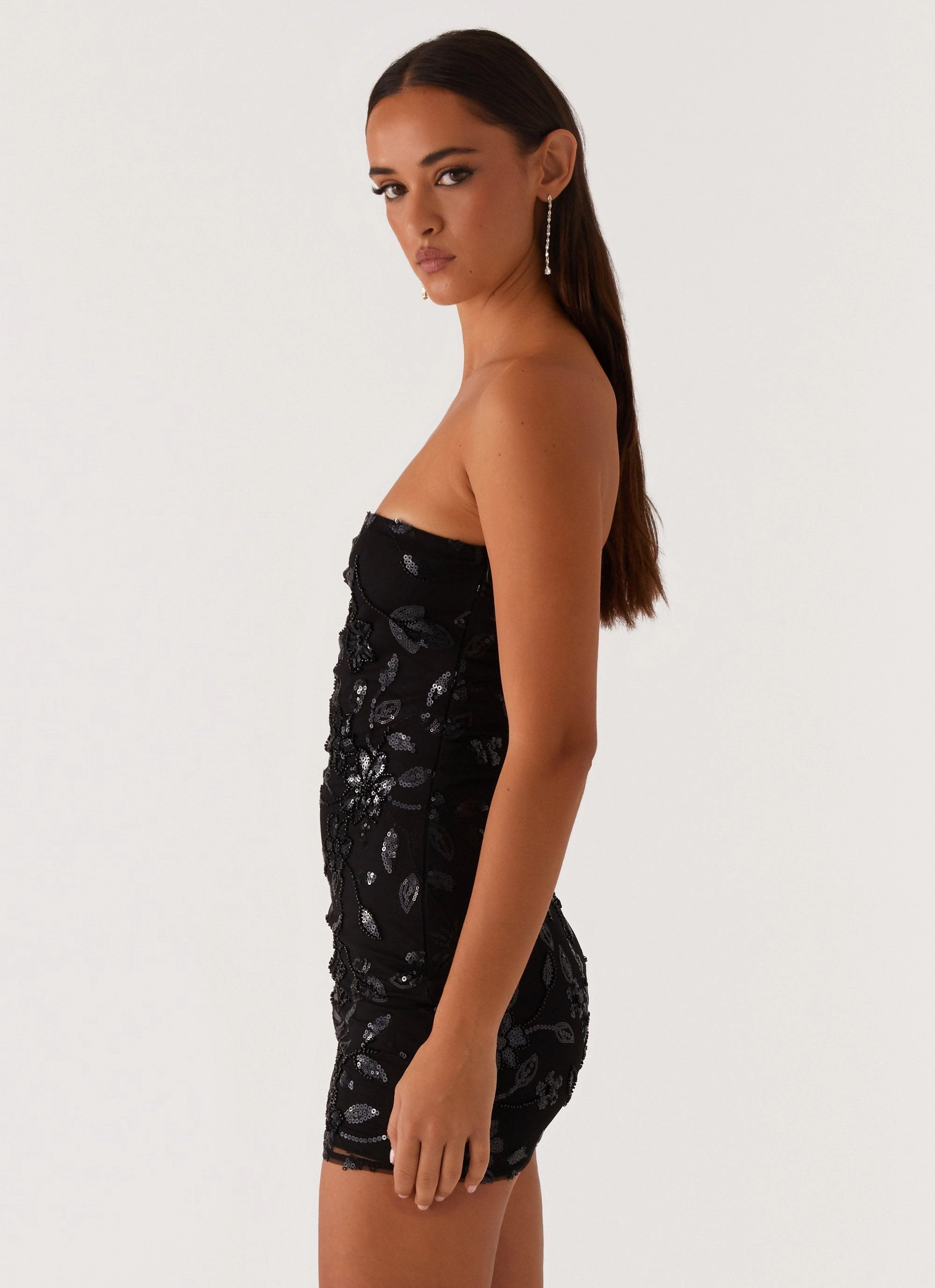 Moorey Beaded Mini Dress - Black Travel-friendly