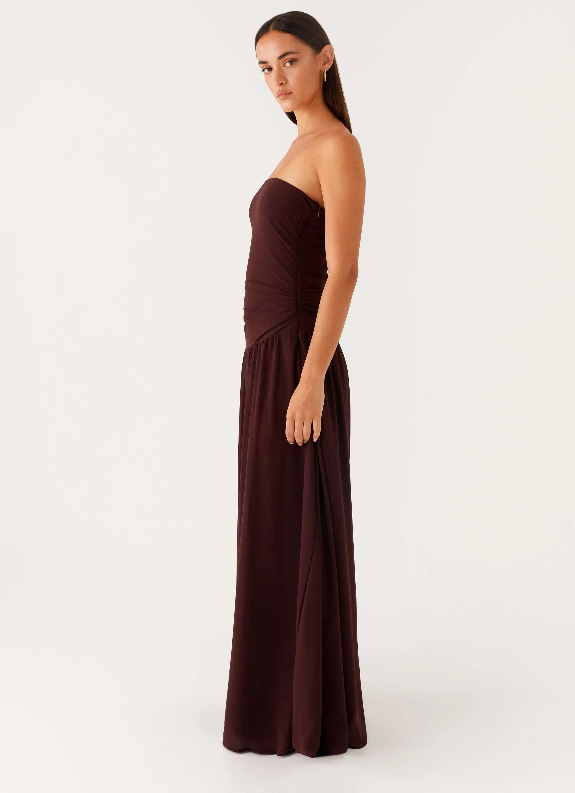 Covia Strapless Maxi Dress - Dark Chocolate Bless Glow