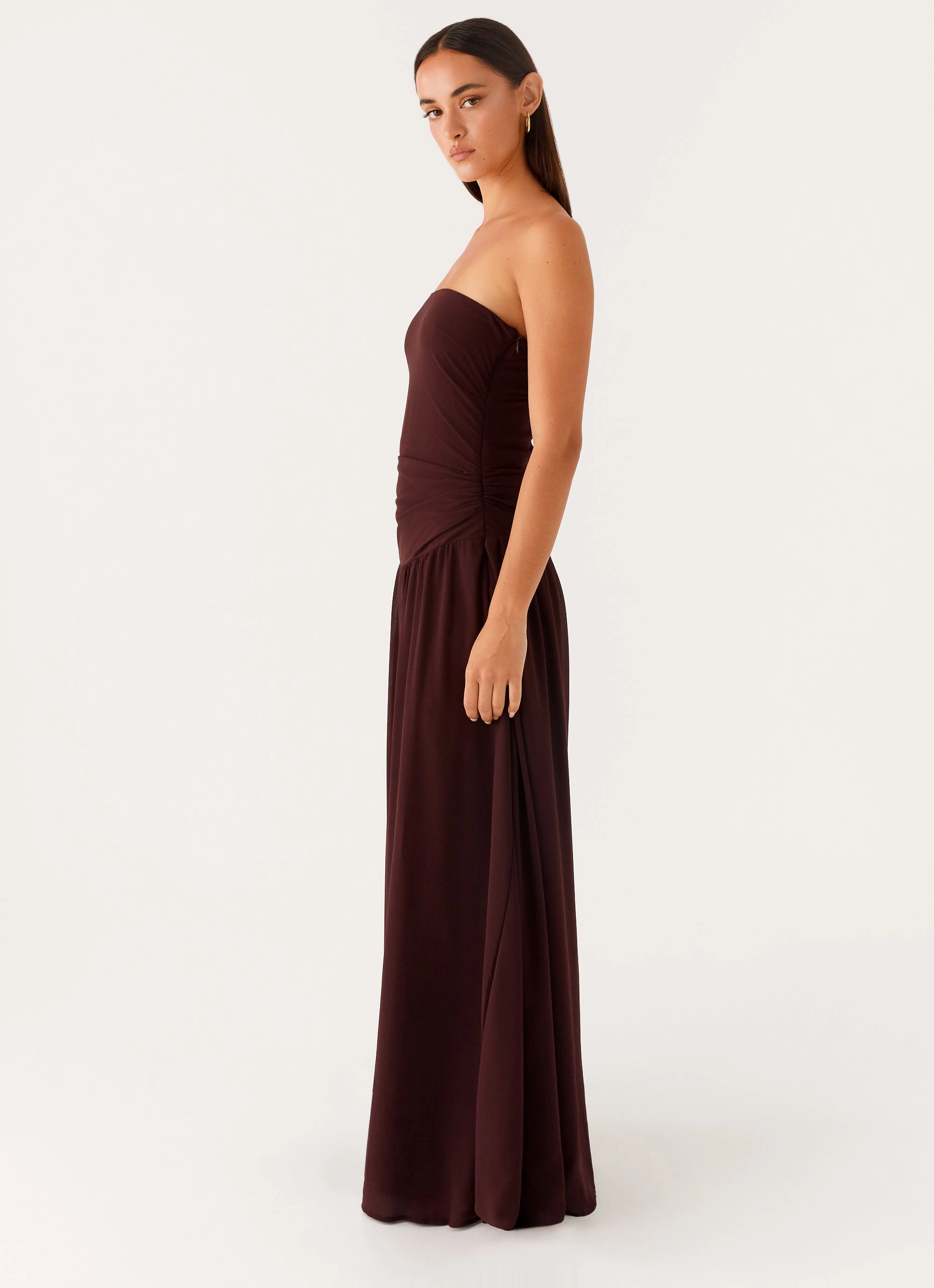 Move Easy Covia Strapless Maxi Dress - Dark Chocolate