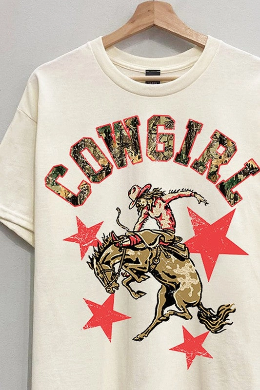 Versatile Layering Piece Cowgirl Oversized Tee S-XL