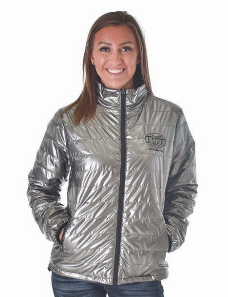 Heat Retention Lining MoistureWickingTechnology Cowgirl Tuff Womens Horizontal Midweight Silver 100% Polyester Softshell Jacket