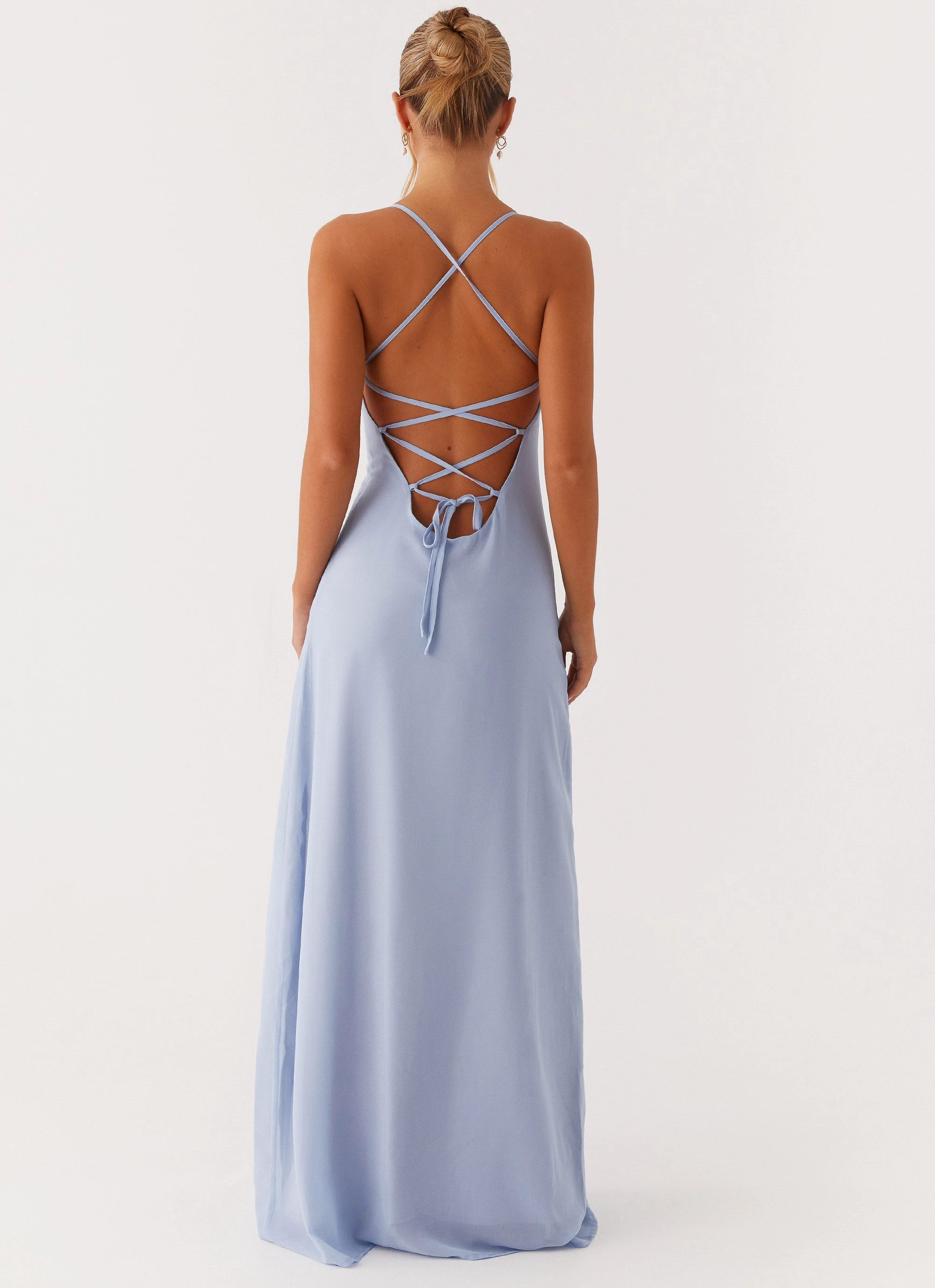 Aveline Bustier Maxi Dress - Blue Relaxed and Effortless