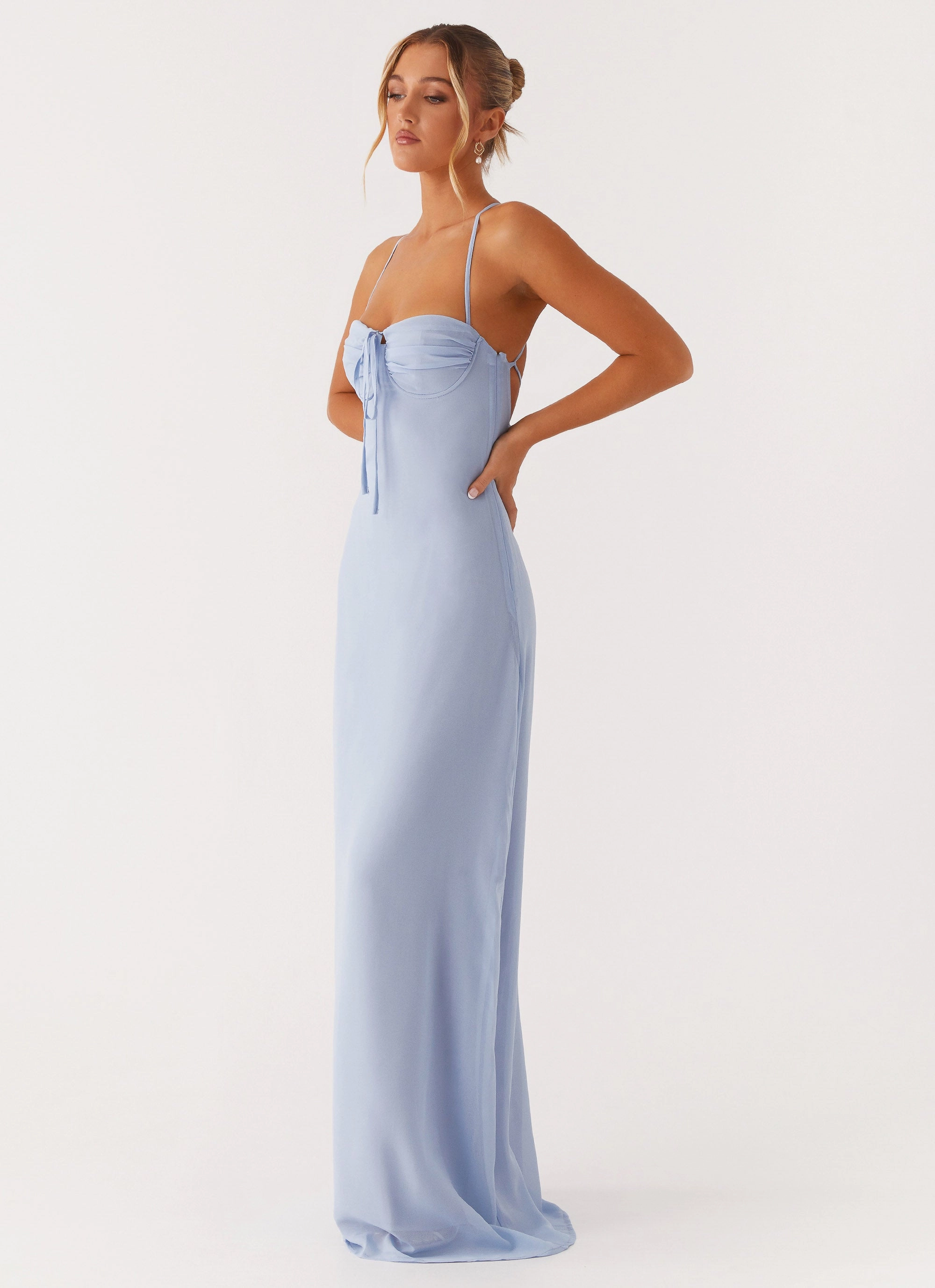 Aveline Bustier Maxi Dress - Blue Seasonal Fit