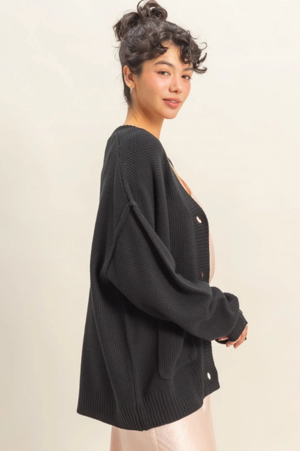 QuickReleaseFastenings Oversized Button Down Cardigan