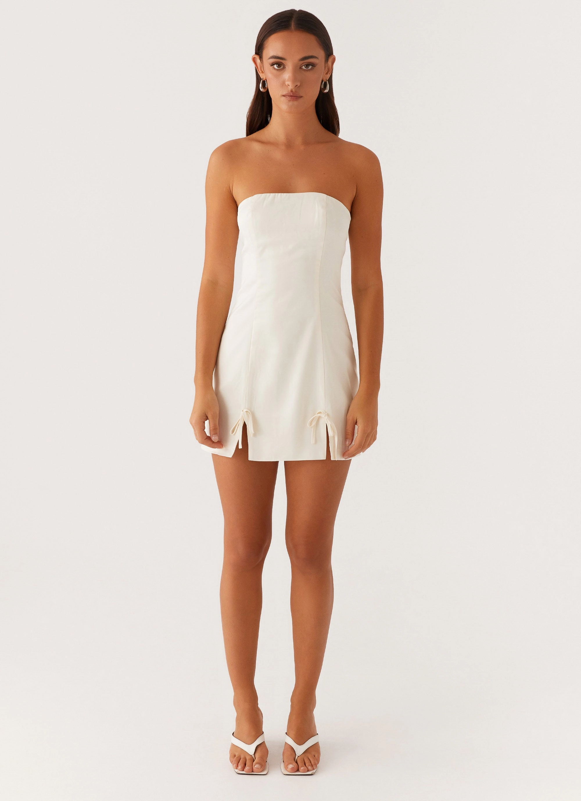 Flowing Layers Light Rhythm Kessie Mini Dress - Ivory
