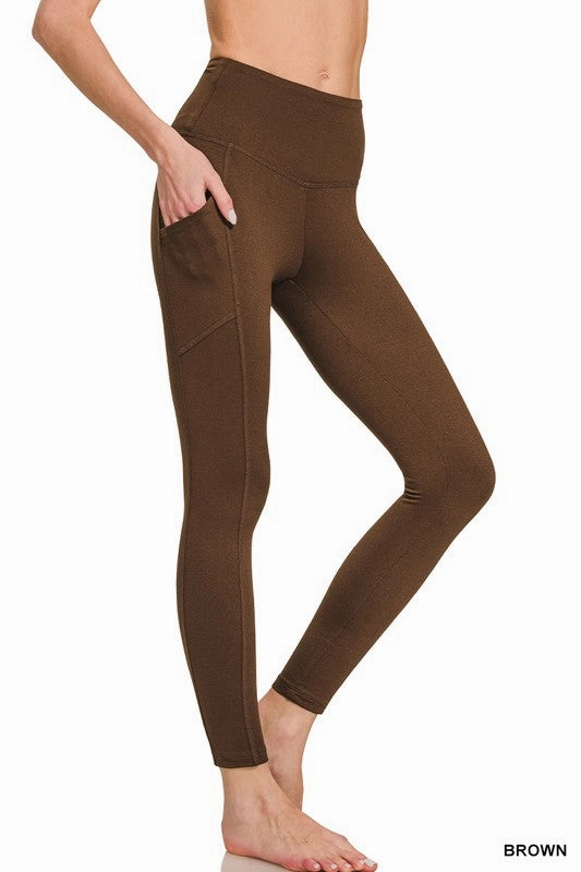 Angela Brushed Microfiber Full Length Leggings S-XL Cozy Stretch