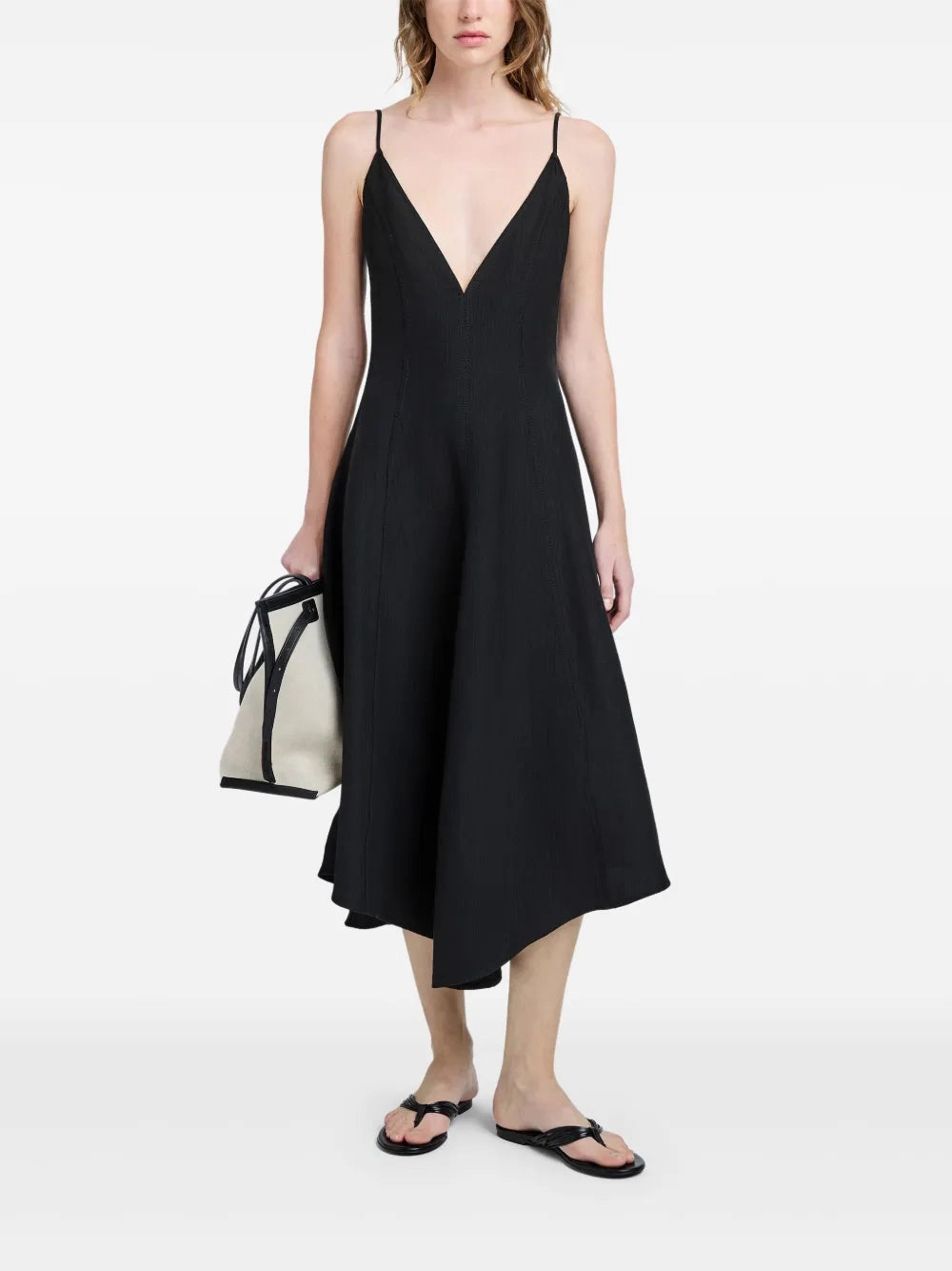 Elaine Dress in Black TemperatureRegulatingFabric Easy Drape