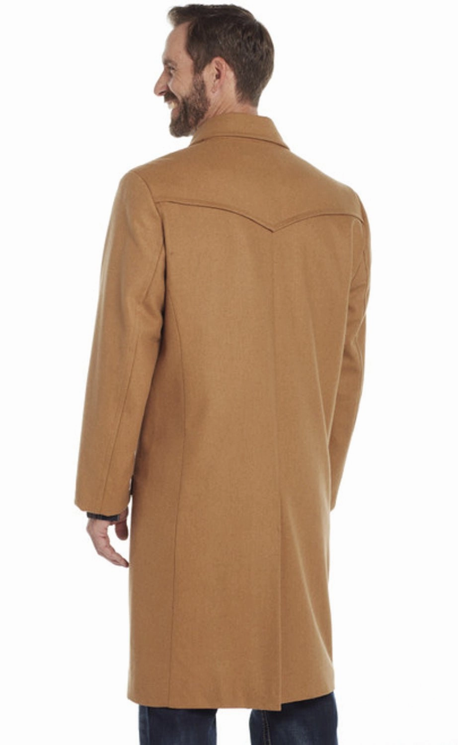 360 Visibility Cripple Creek Mens Concealed Carry Melton Camel Wool Blend Overcoat