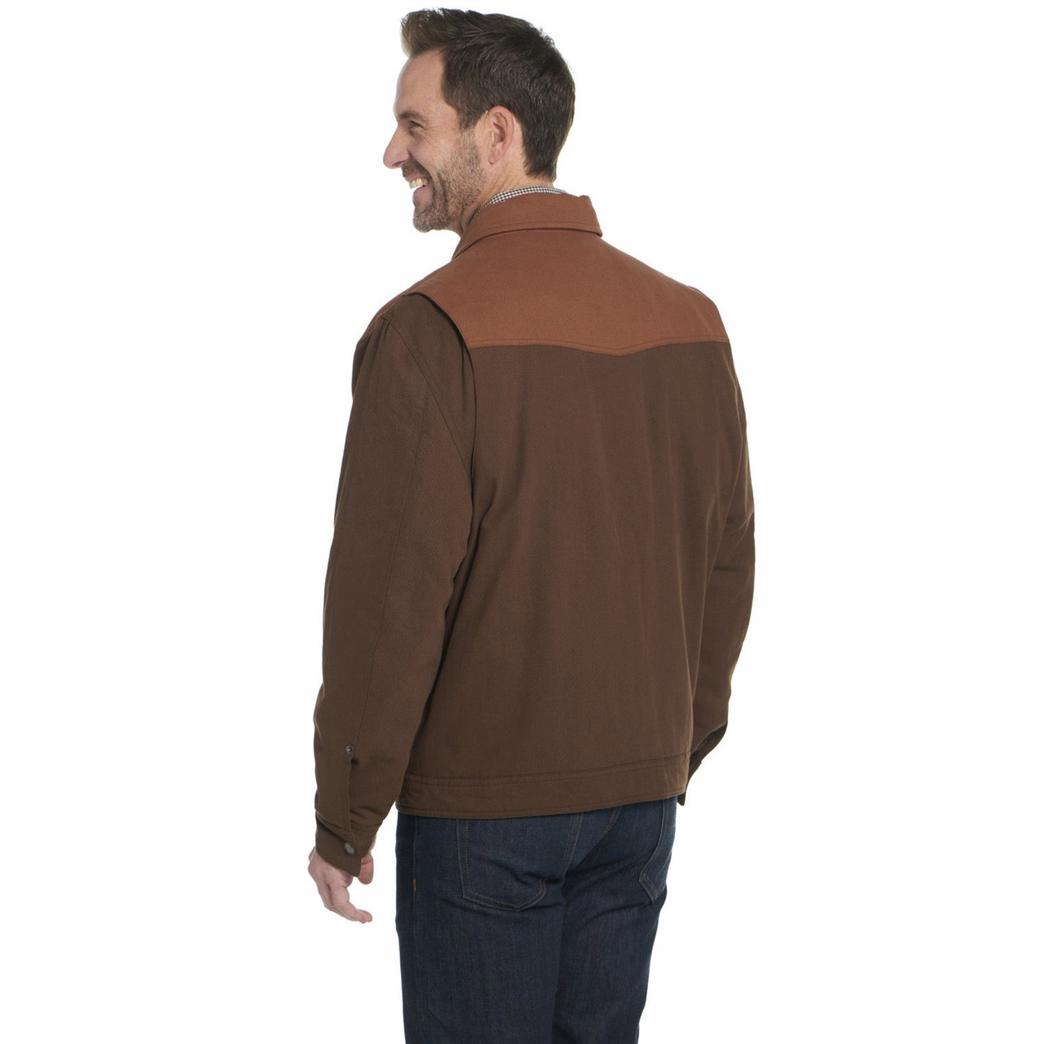Bonded Fabric Cripple Creek Mens Two-Tone Bi-Swing English Walnut 100% Cotton Jacket