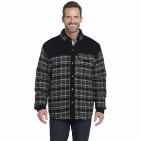Water Repellent Fabric Cripple Creek Mens Two-Tone Micro-Cord Shirt Aurora Black 100% Polyester Jacket