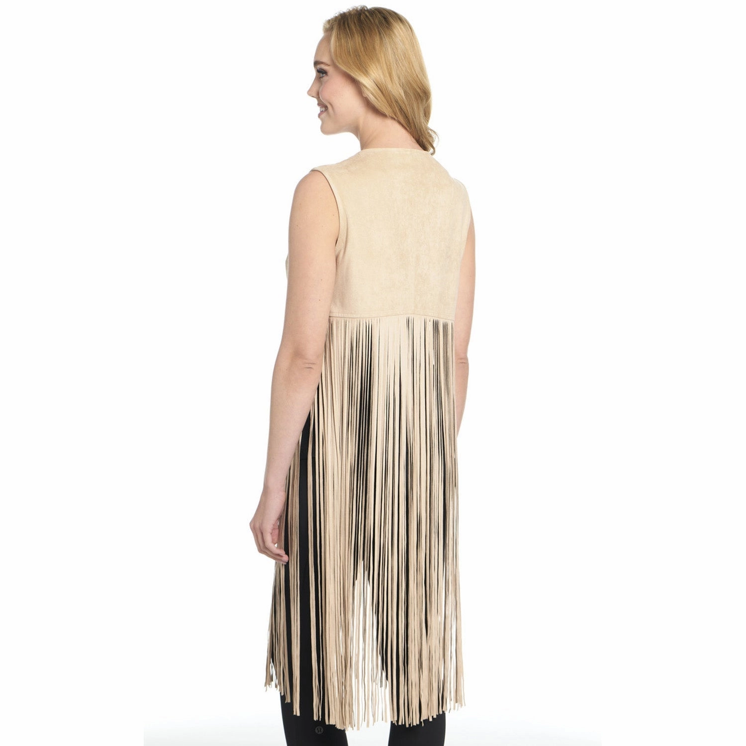 Functional Layer Piece DurableOuterShell Cripple Creek Womens Double-Faced Drifting Sand 100% Polyester Faux Leather Vest