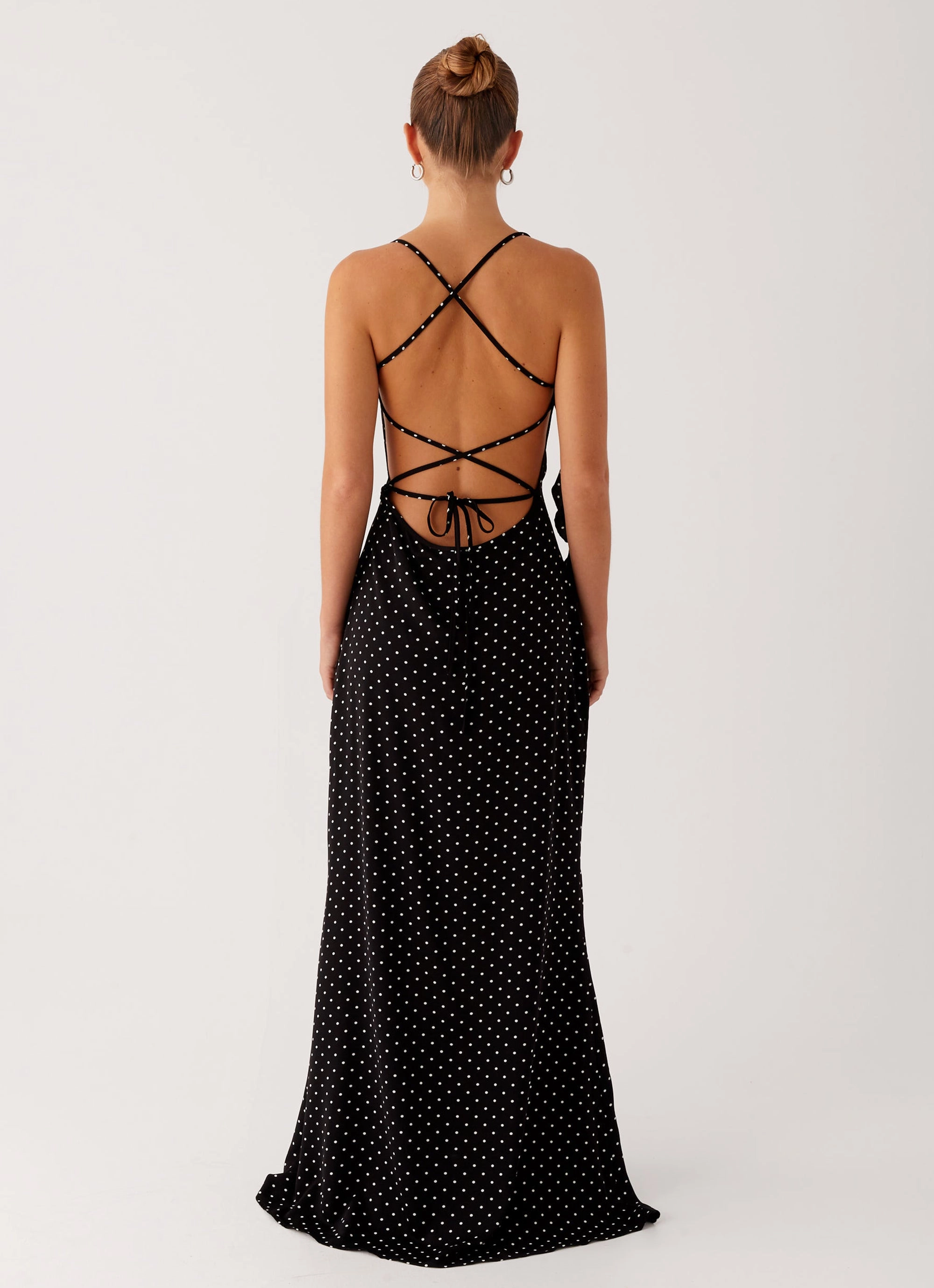 Purely Maxi Dress - Black Polka Dot Comfortable fit