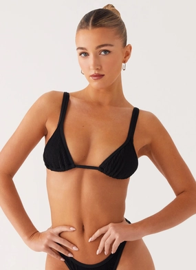 Top-rated Thermal Retention Croatia Bikini Top - Black